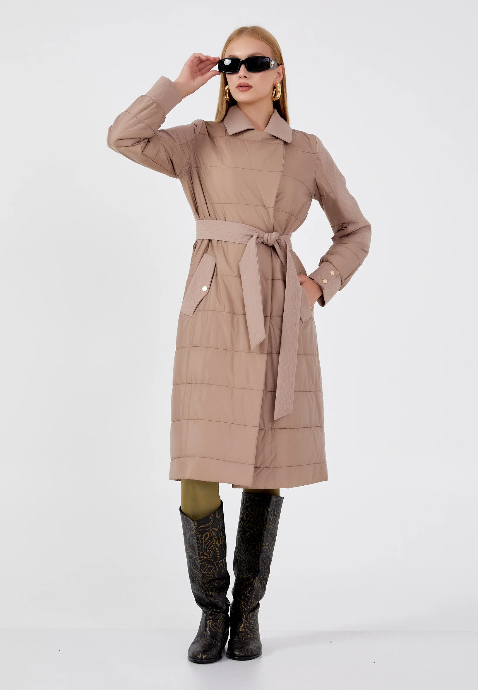 Polyester Solid Color Regular Coat mml0567 - Image 2