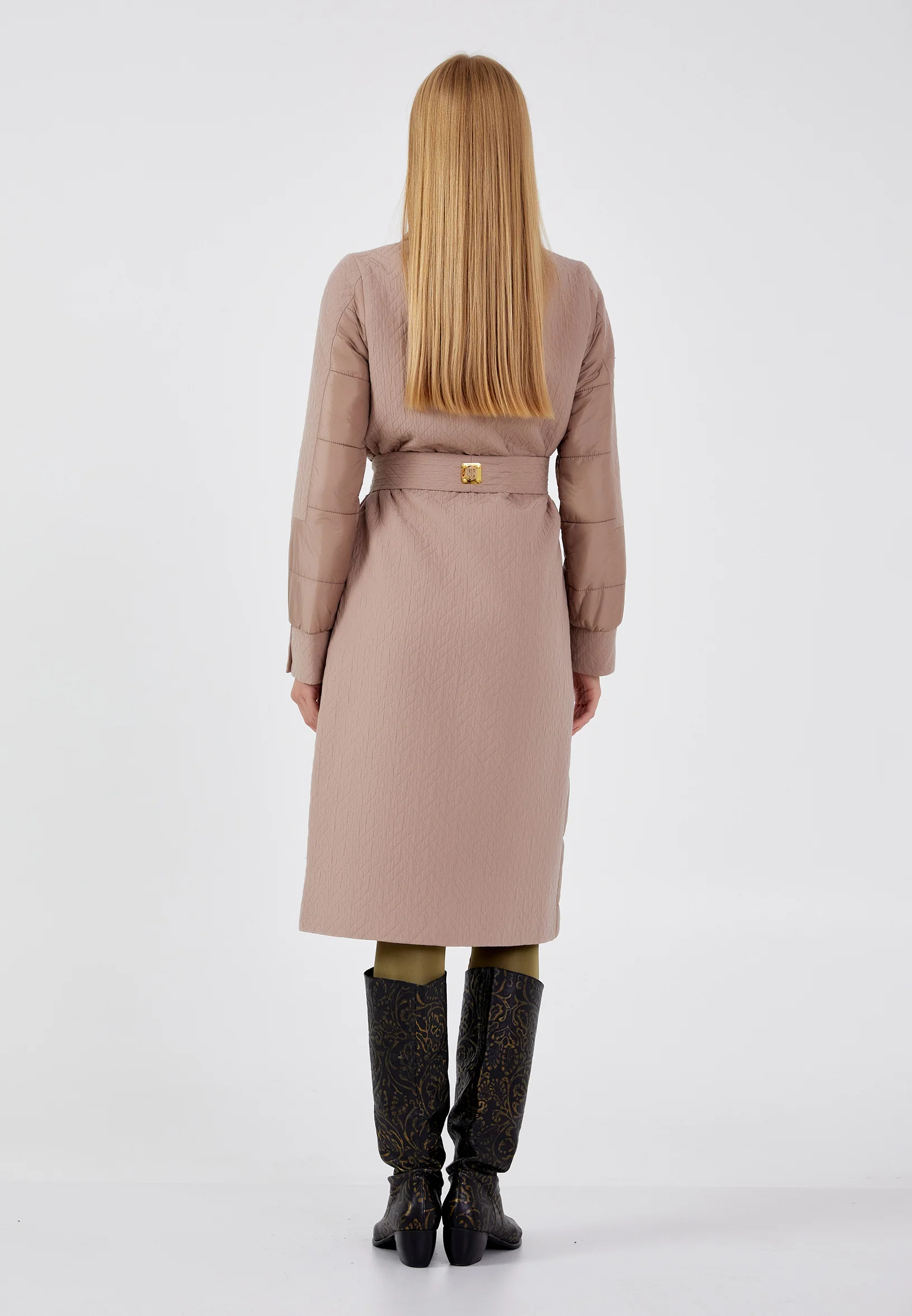 Polyester Solid Color Regular Coat mml0567 - Image 4