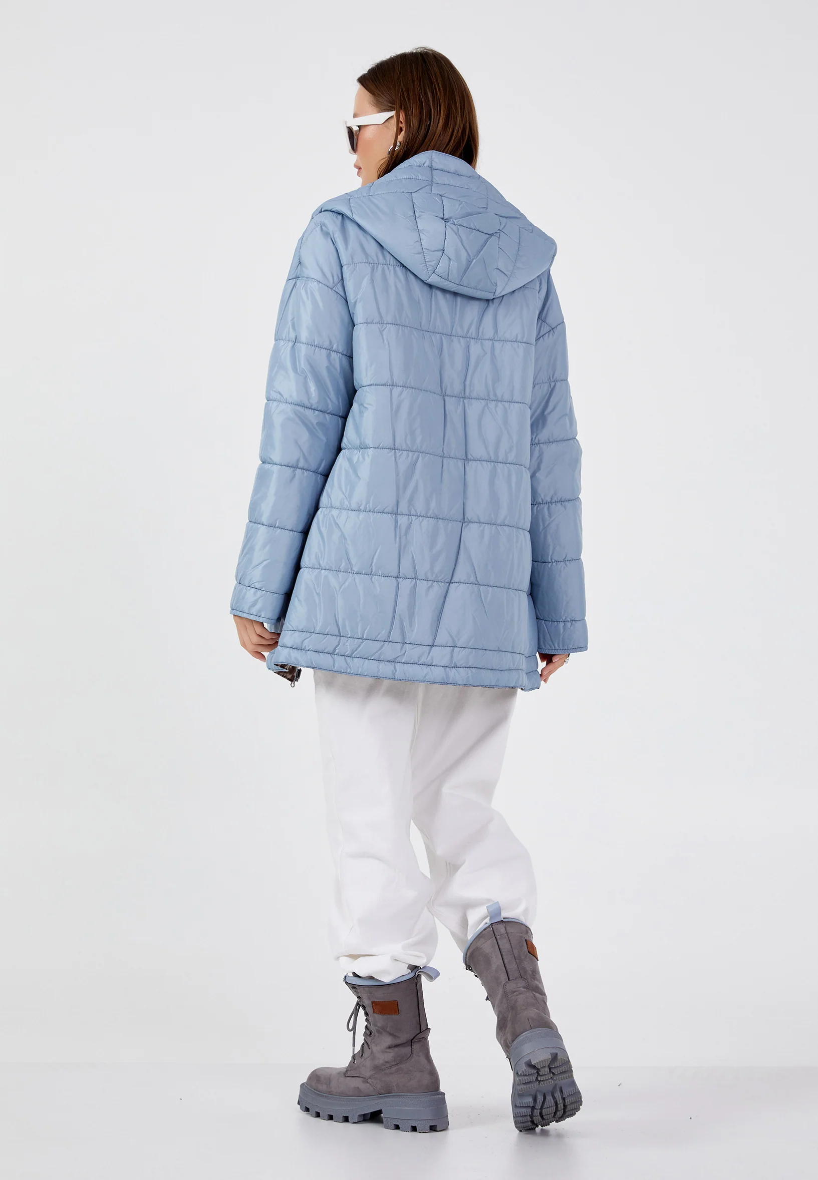Polyester Solid Color Regular Coat mml0569 - Image 12