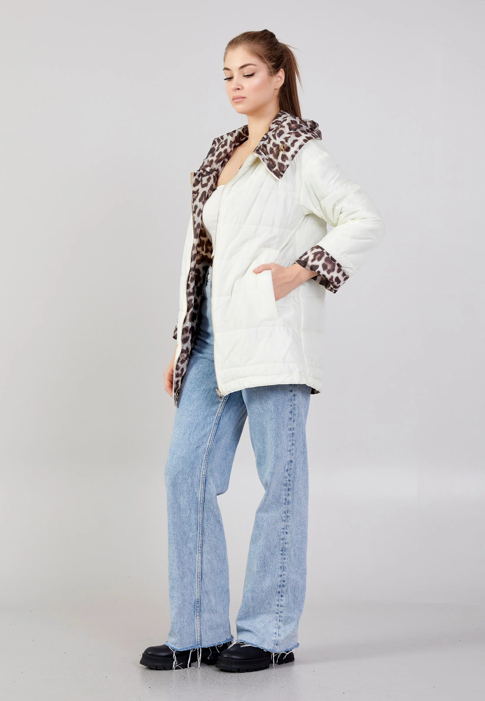 Polyester Solid Color Regular Coat mml0569 - Image 16