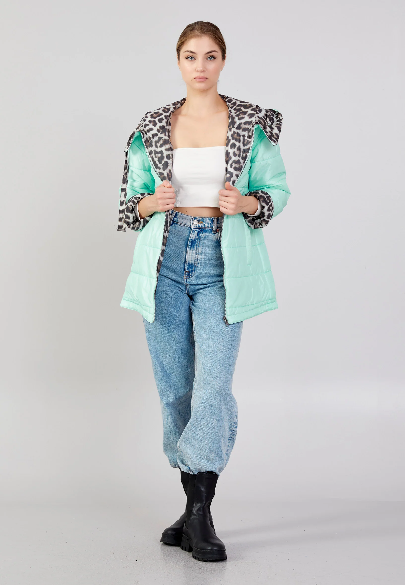 Polyester Solid Color Regular Coat mml0569 - Image 19
