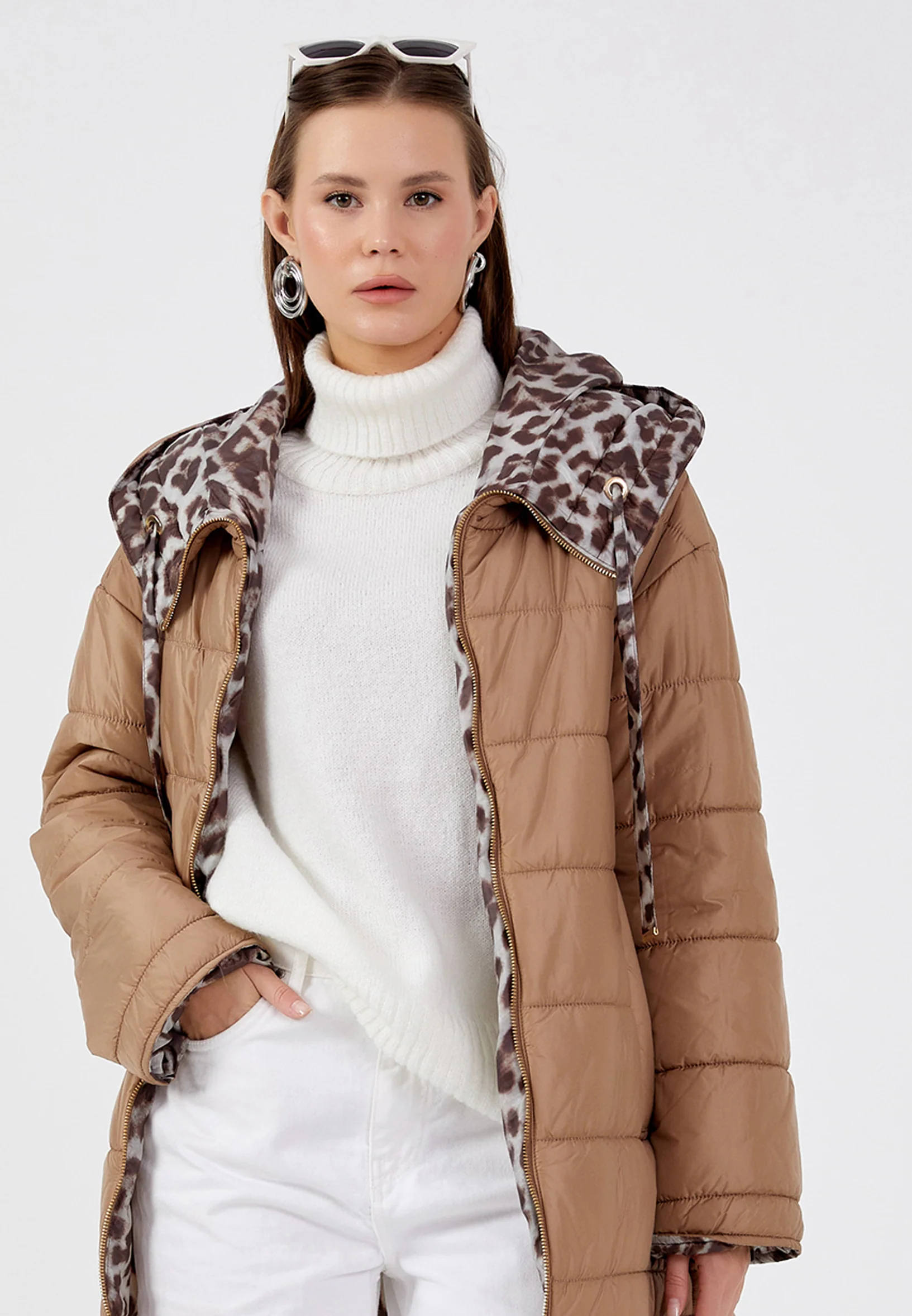 Polyester Solid Color Regular Coat mml0569 - Image 22