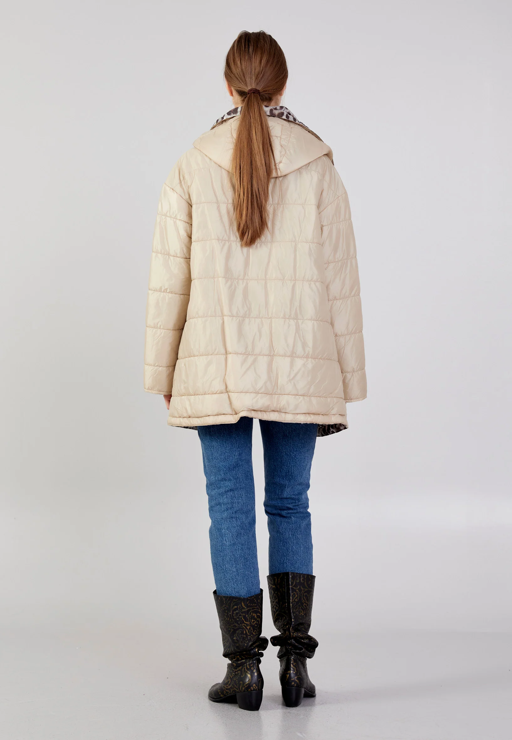 Polyester Solid Color Regular Coat mml0569 - Image 4