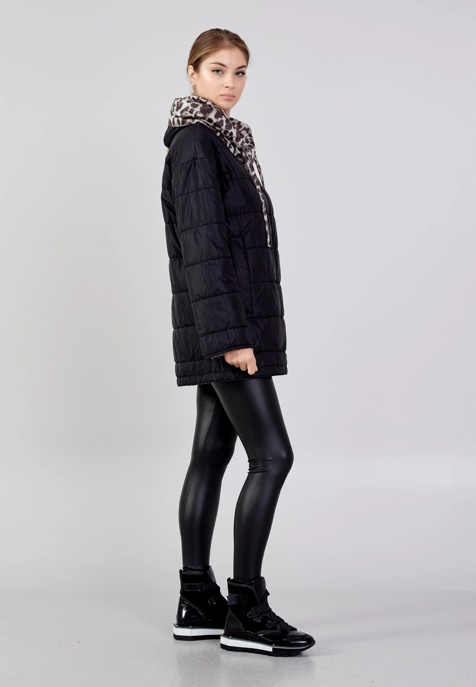 Polyester Solid Color Regular Coat mml0569 - Image 7