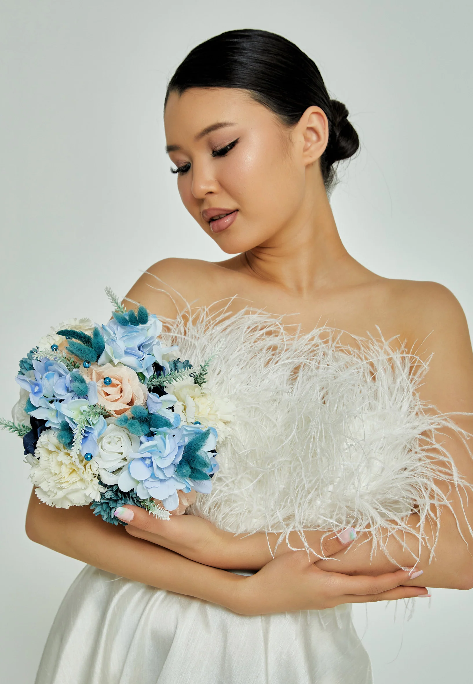 Roses Round Bridal Bouquet aba23-40-2 - Image 2