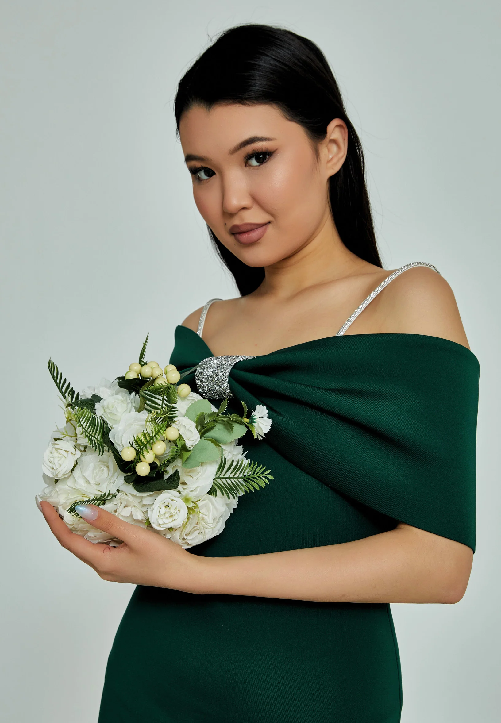 Roses Round Bridal Bouquet aba23-40-4 - Image 2