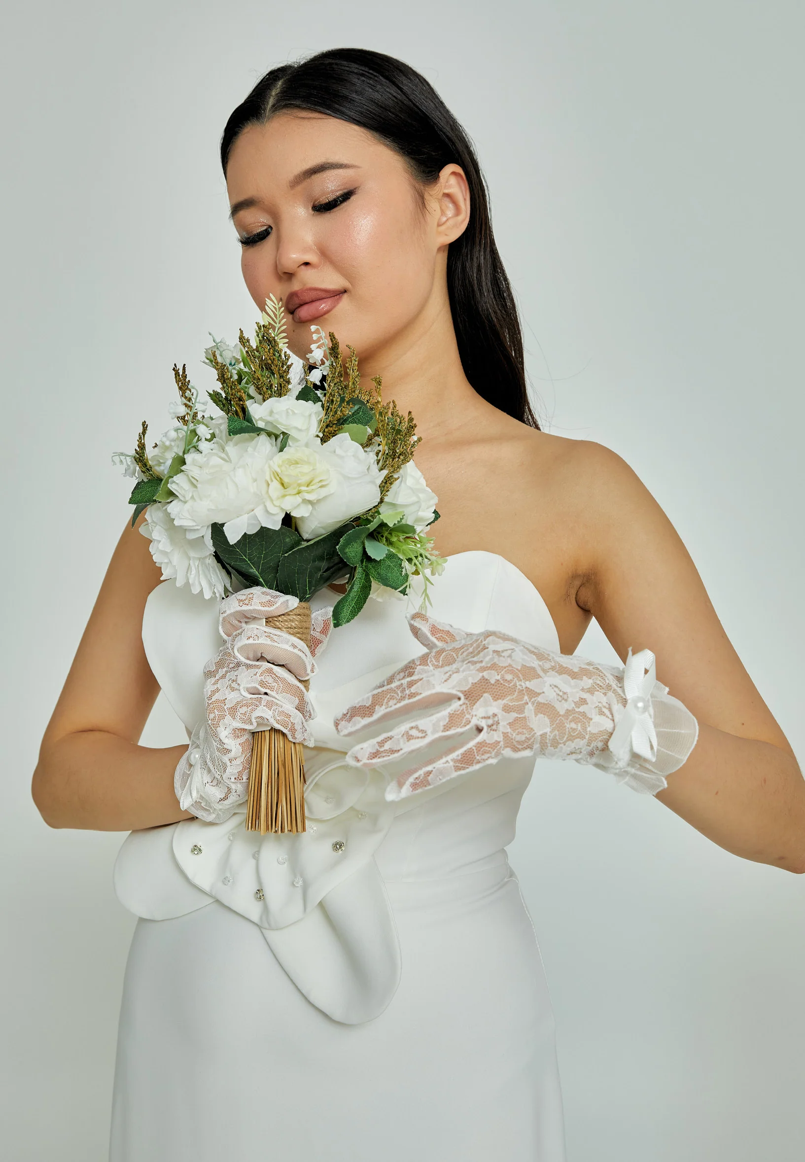 Roses Round Bridal Bouquet aba23-40-8 - Image 3
