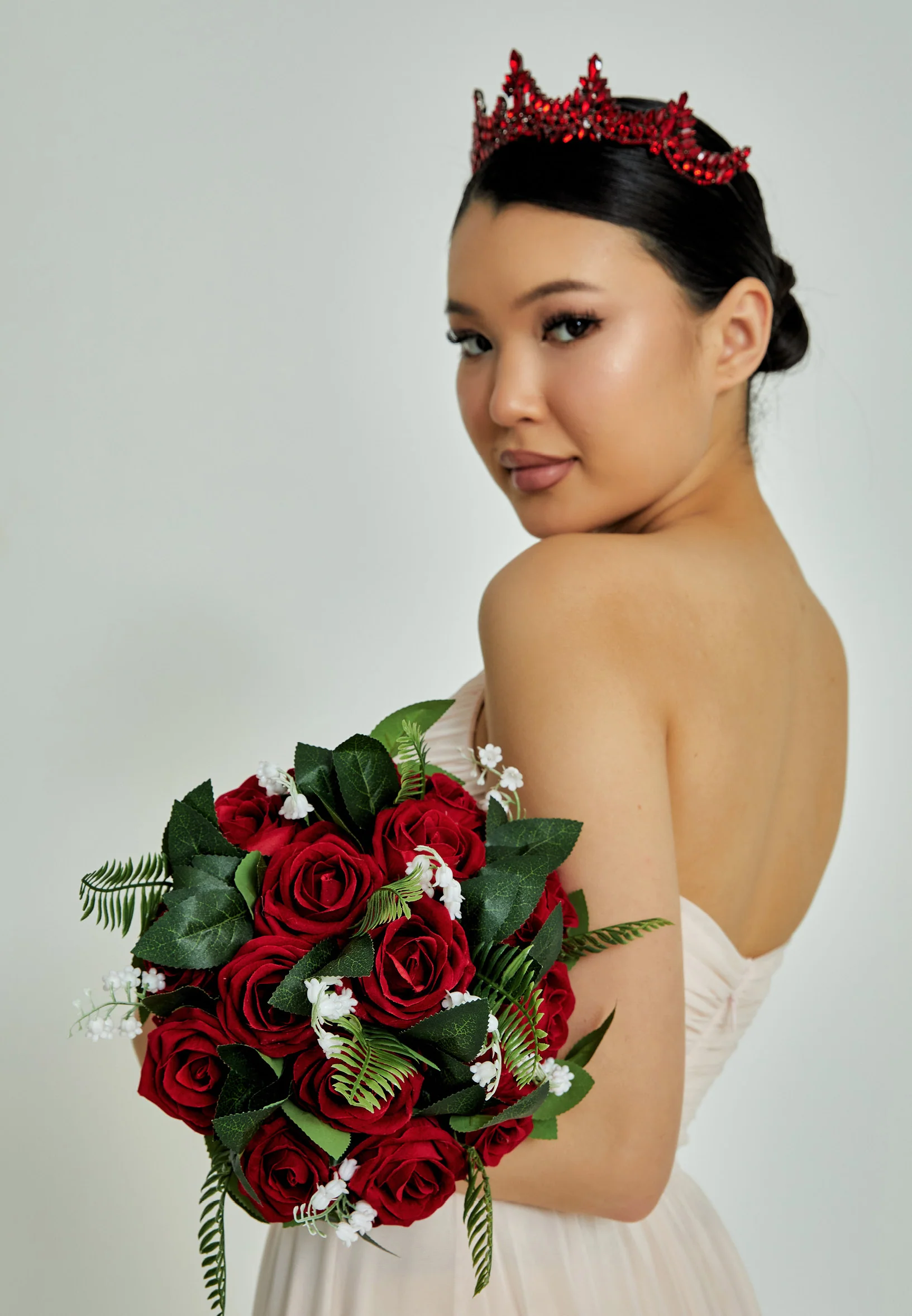 Roses Round Bridal Bouquet aba23-41-2