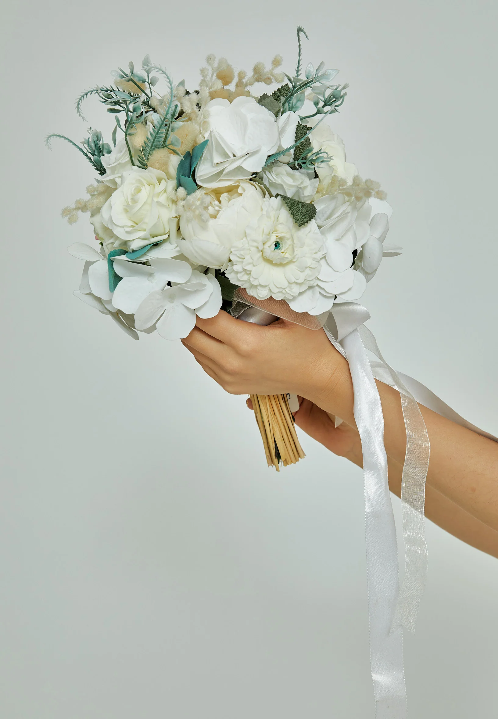 Roses Round Bridal Bouquet abbc003 - Image 4