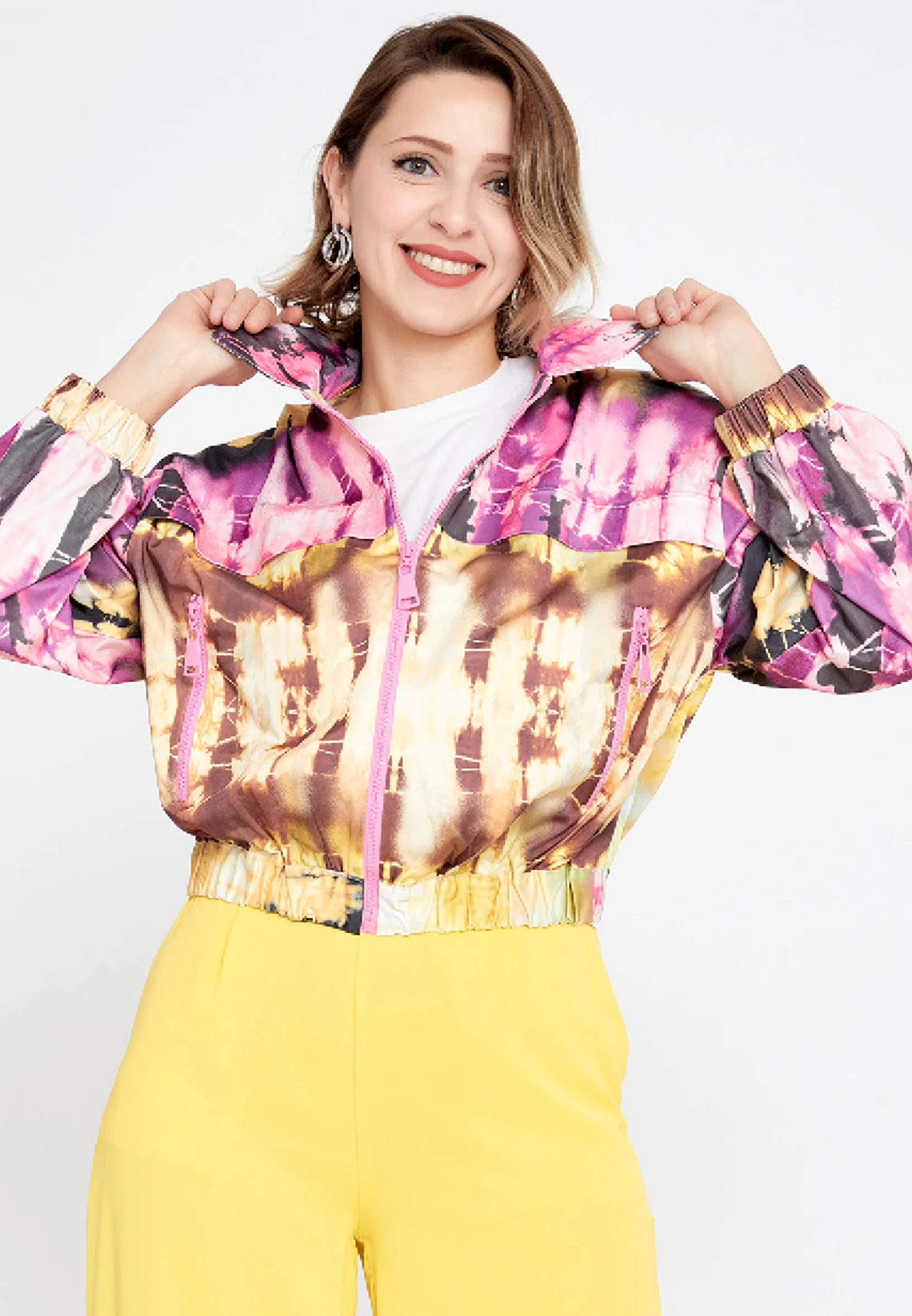Satin Patterned Regular Coat ber23y8103 - Image 5