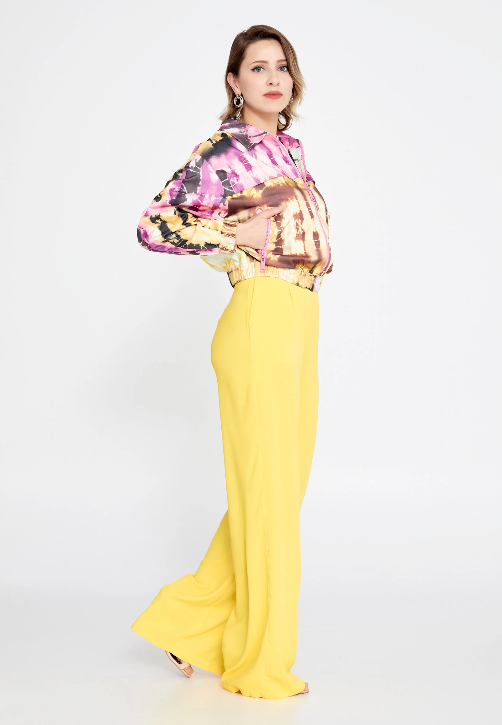 Satin Patterned Regular Coat ber23y8103 - Image 7