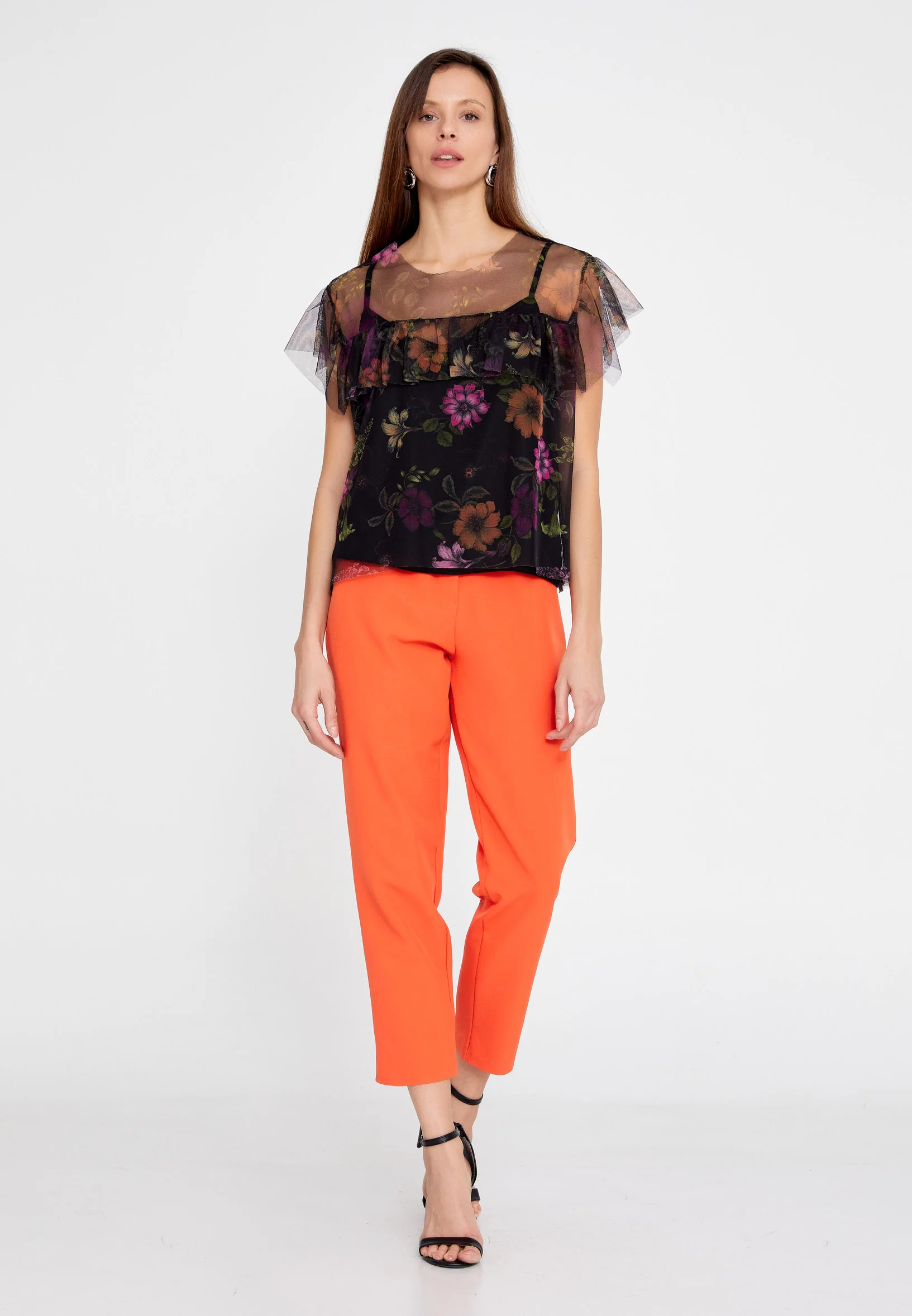 Short Sleeve Floral Regular Blouse rui195049 - Image 2