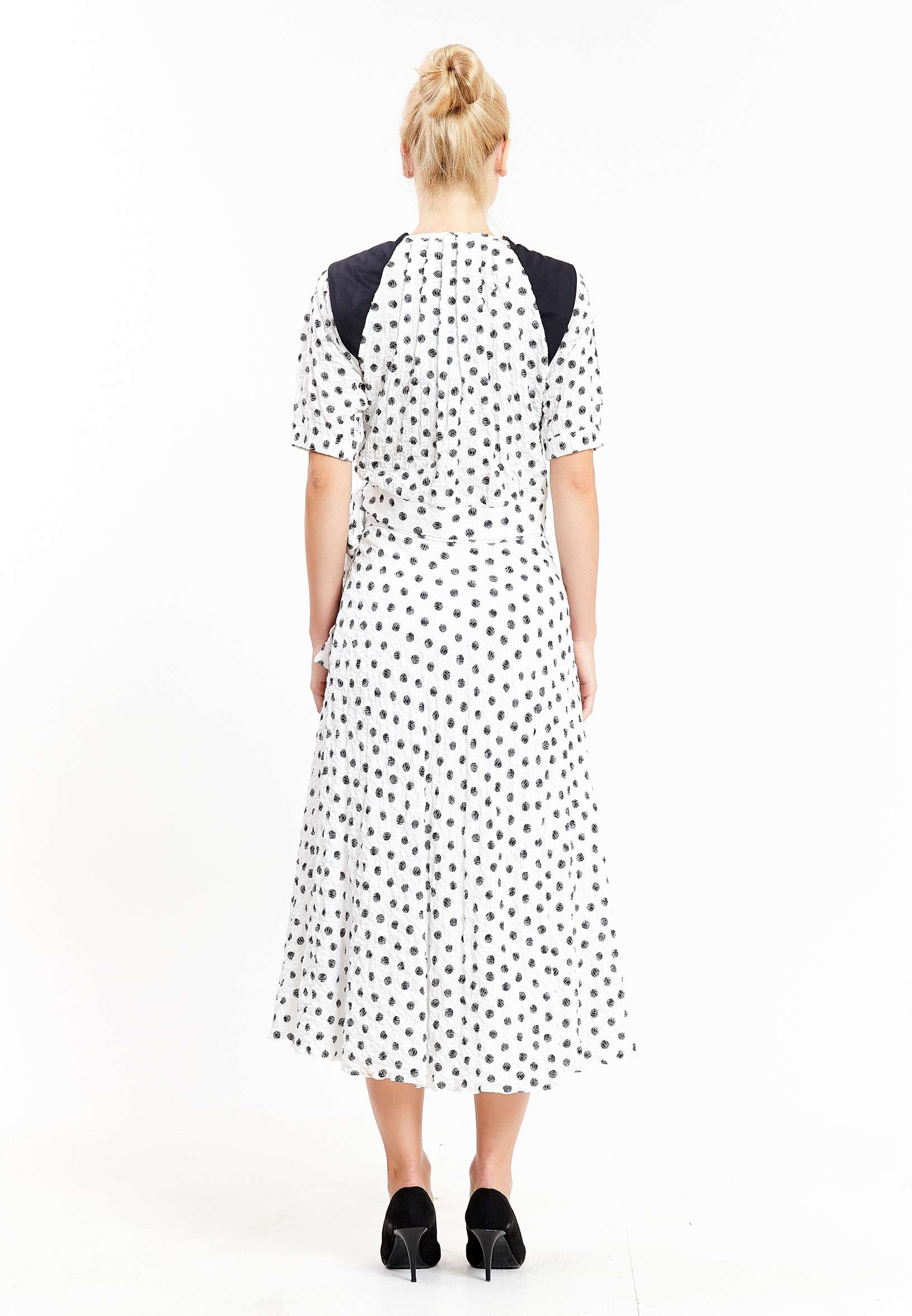 Short Sleeve Geometric Regular Blouse kmy10238 - Image 4
