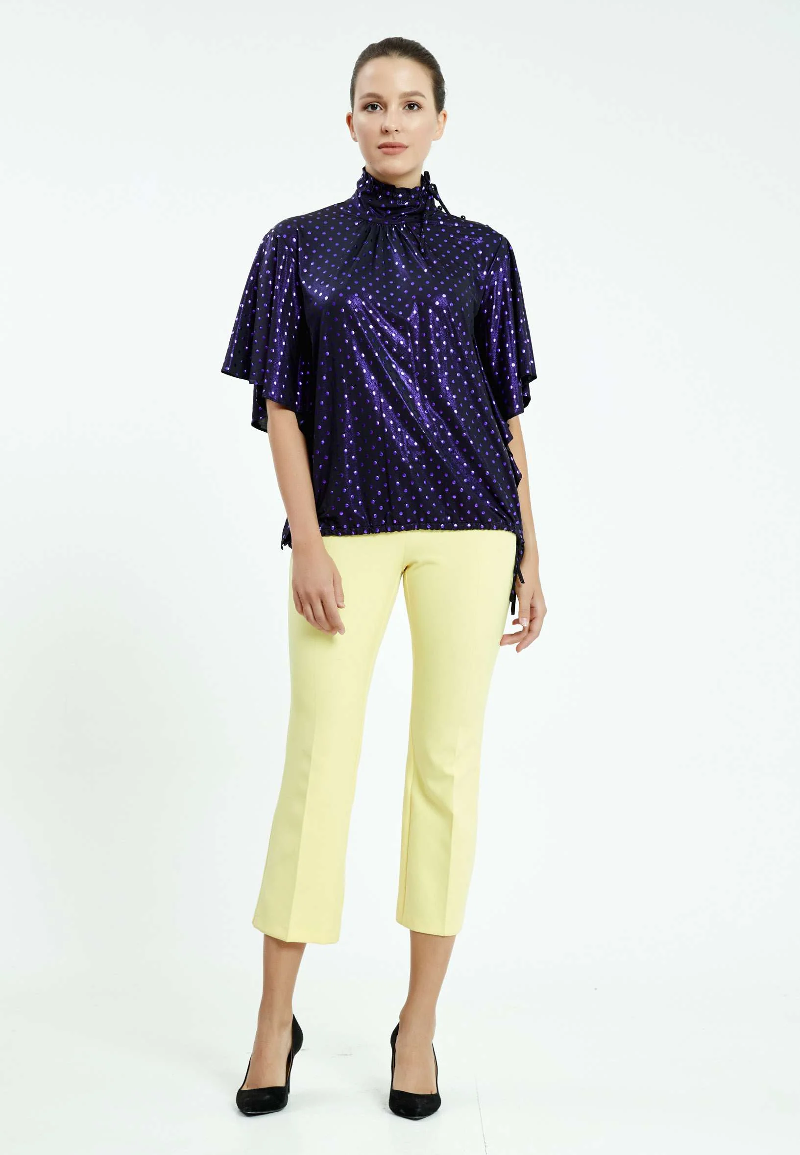 Short Sleeve Geometric Regular Blouse ser10214 - Image 2