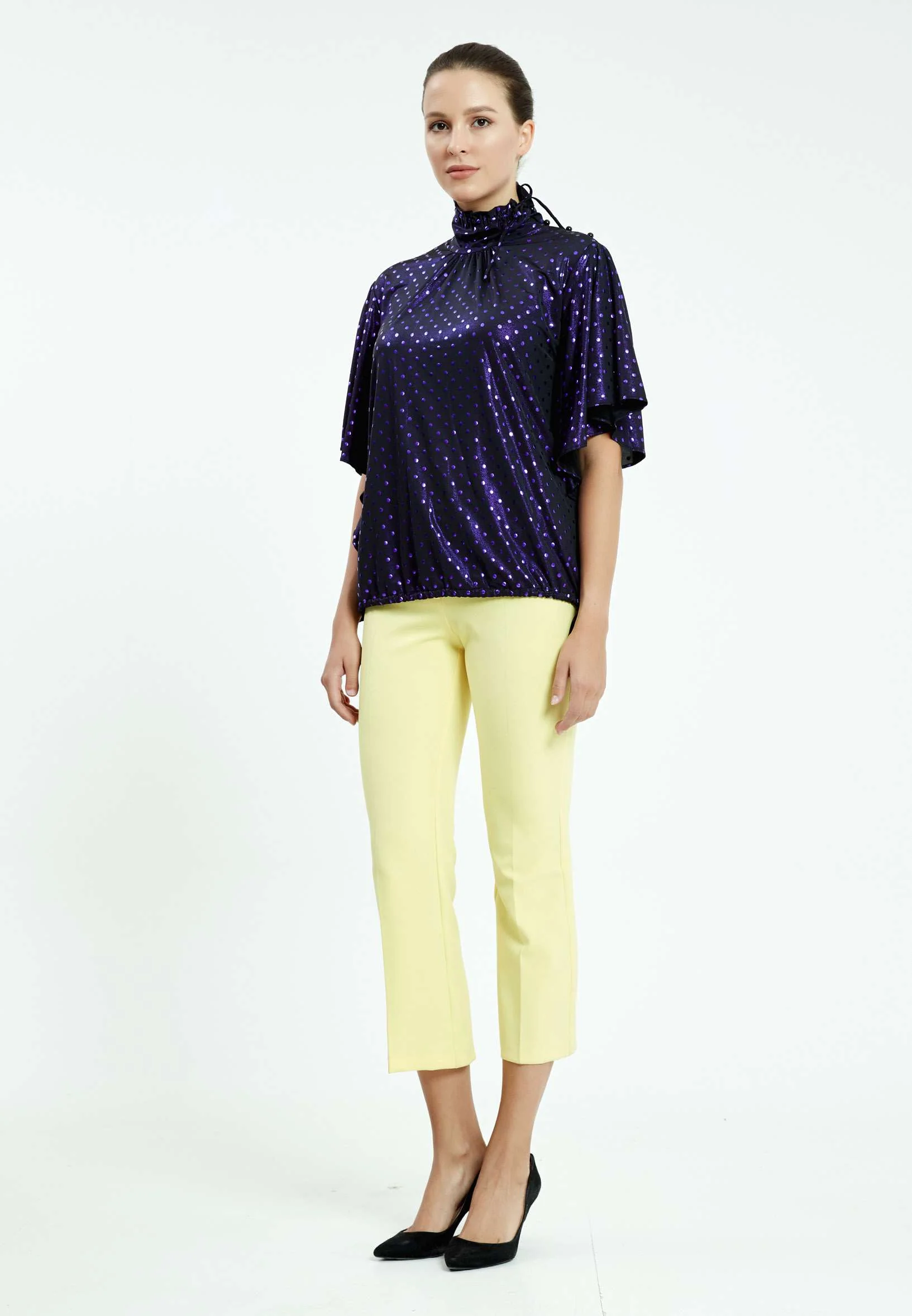 Short Sleeve Geometric Regular Blouse ser10214 - Image 3