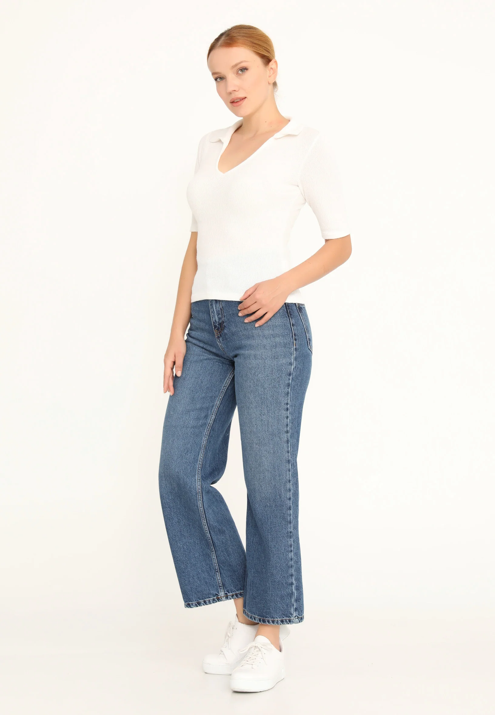 Short Sleeve Knitwear Solid Color Regular Sweater ber22k4113 - Image 11