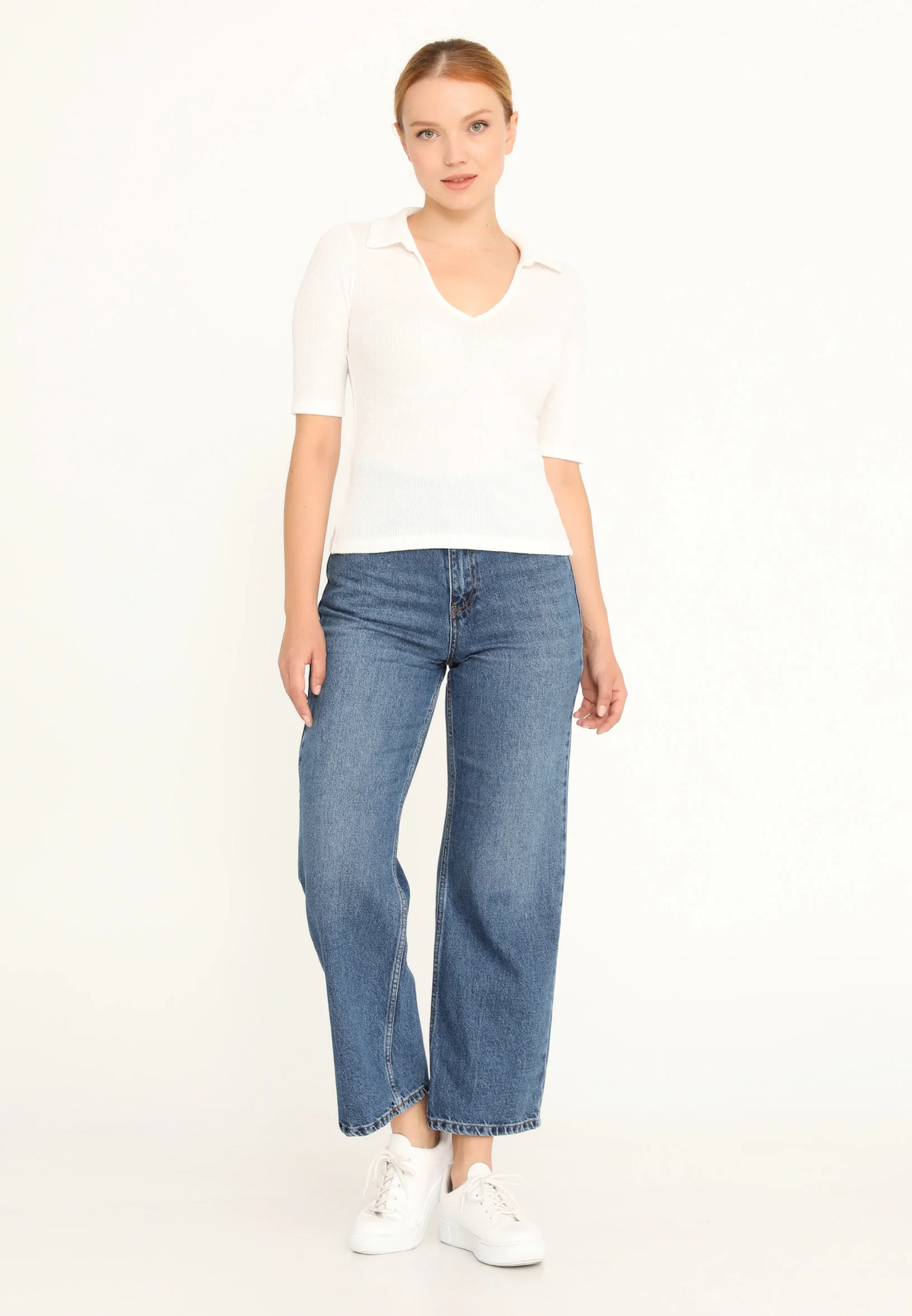 Short Sleeve Knitwear Solid Color Regular Sweater ber22k4113 - Image 9