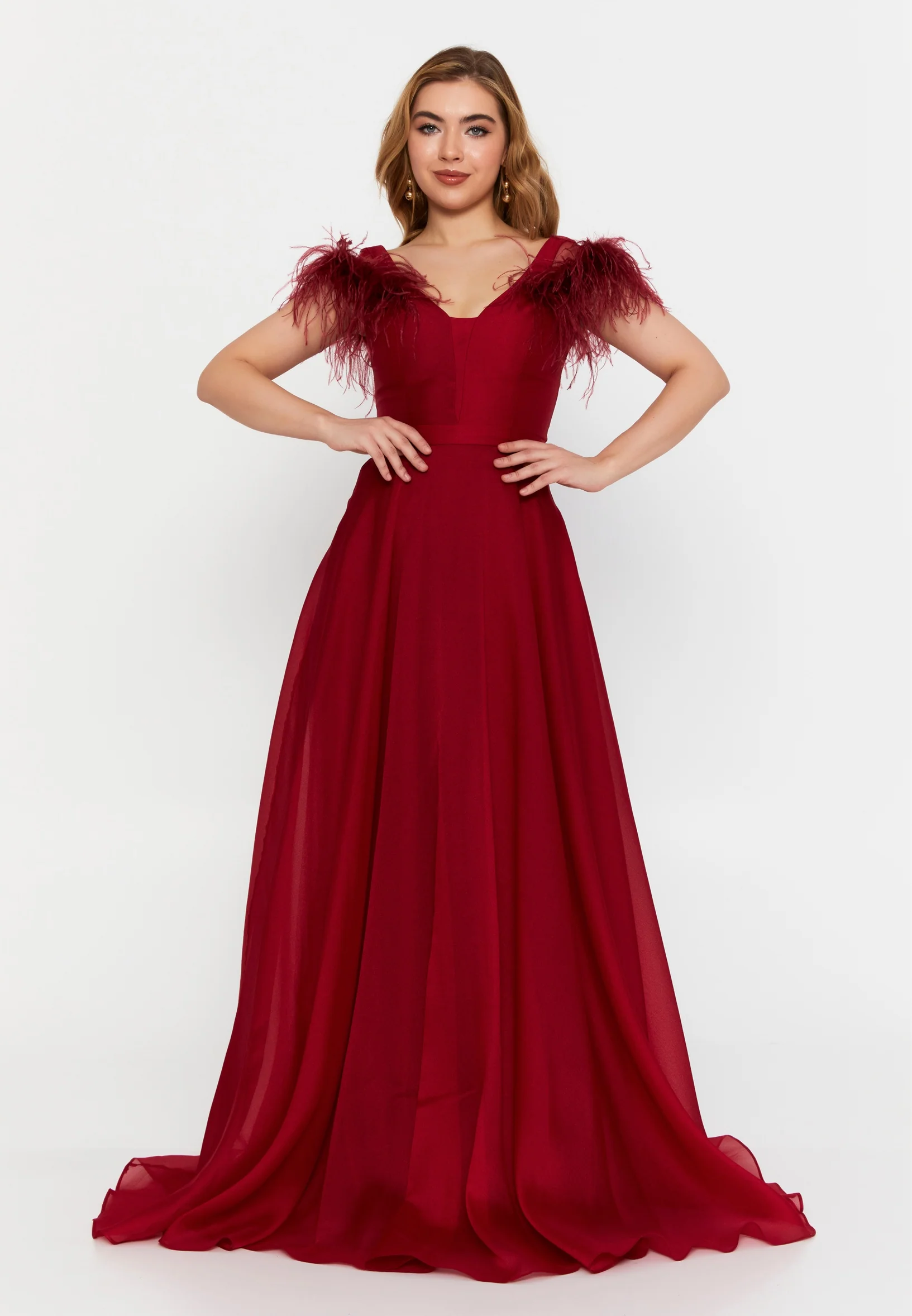 Short Sleeve Maxi Chiffon A - Line Regular Prom Dress frc6376 - Image 13