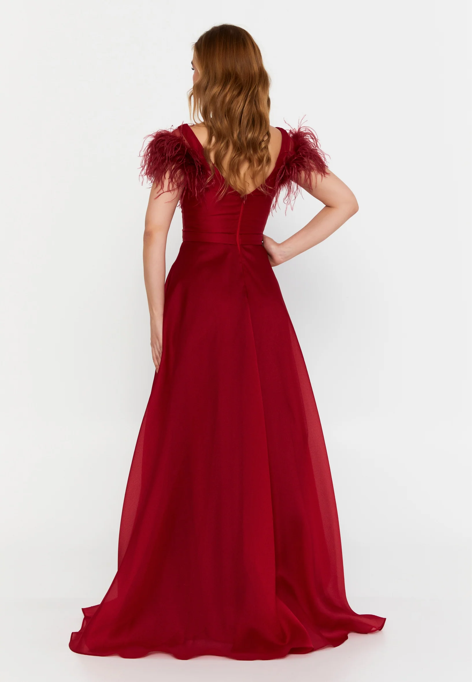 Short Sleeve Maxi Chiffon A - Line Regular Prom Dress frc6376 - Image 14