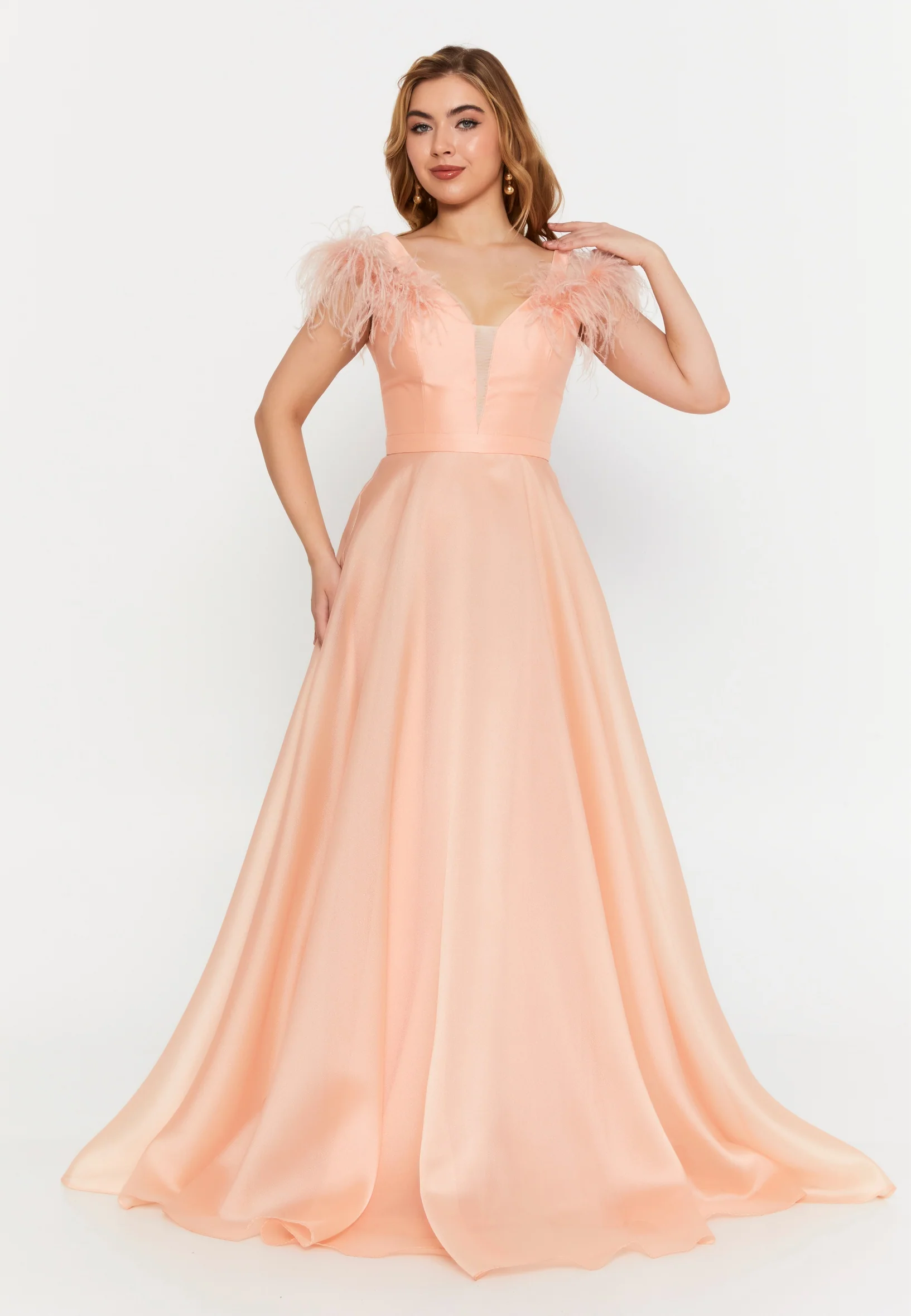 Short Sleeve Maxi Chiffon A - Line Regular Prom Dress frc6376 - Image 17