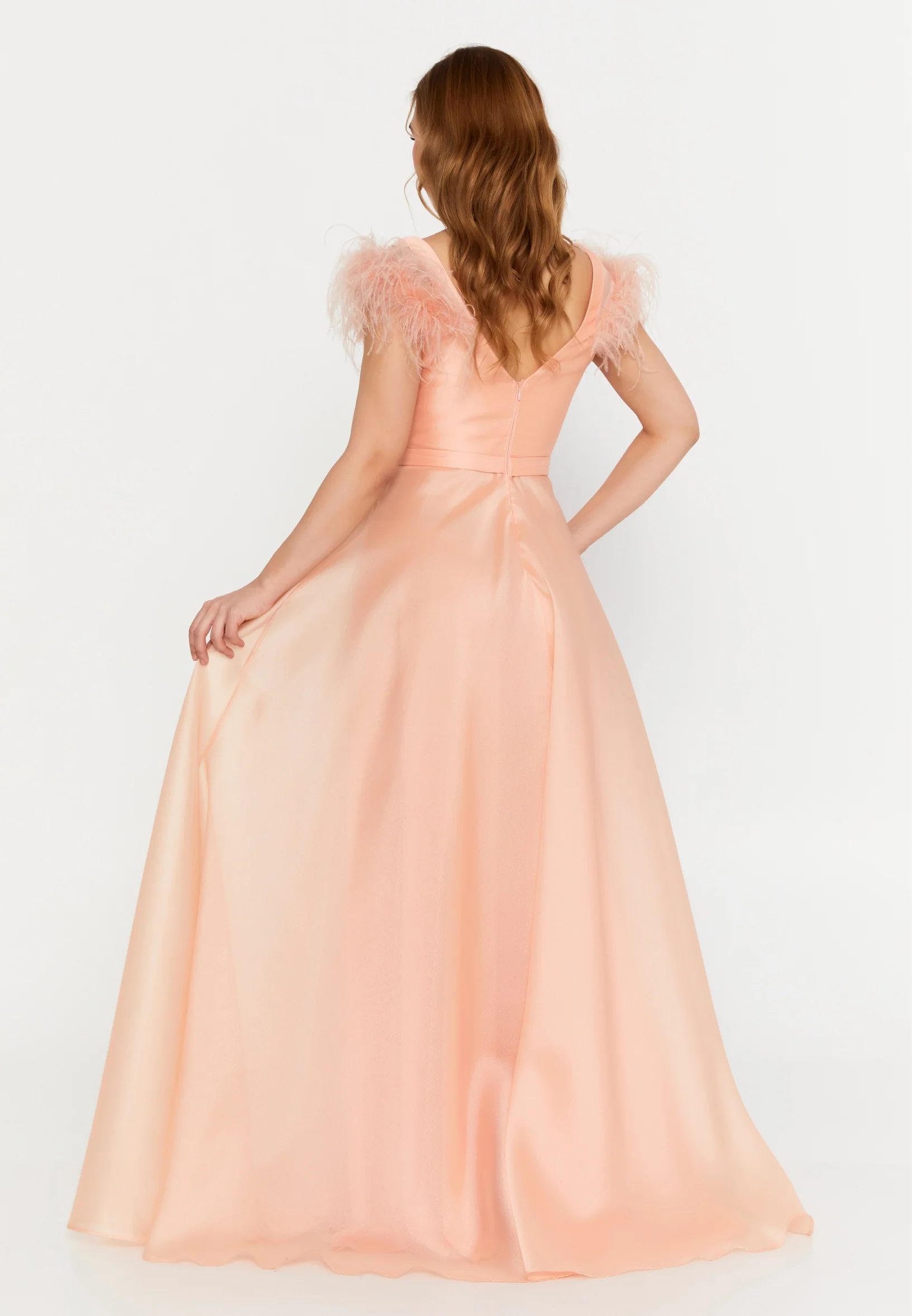 Short Sleeve Maxi Chiffon A - Line Regular Prom Dress frc6376 - Image 18