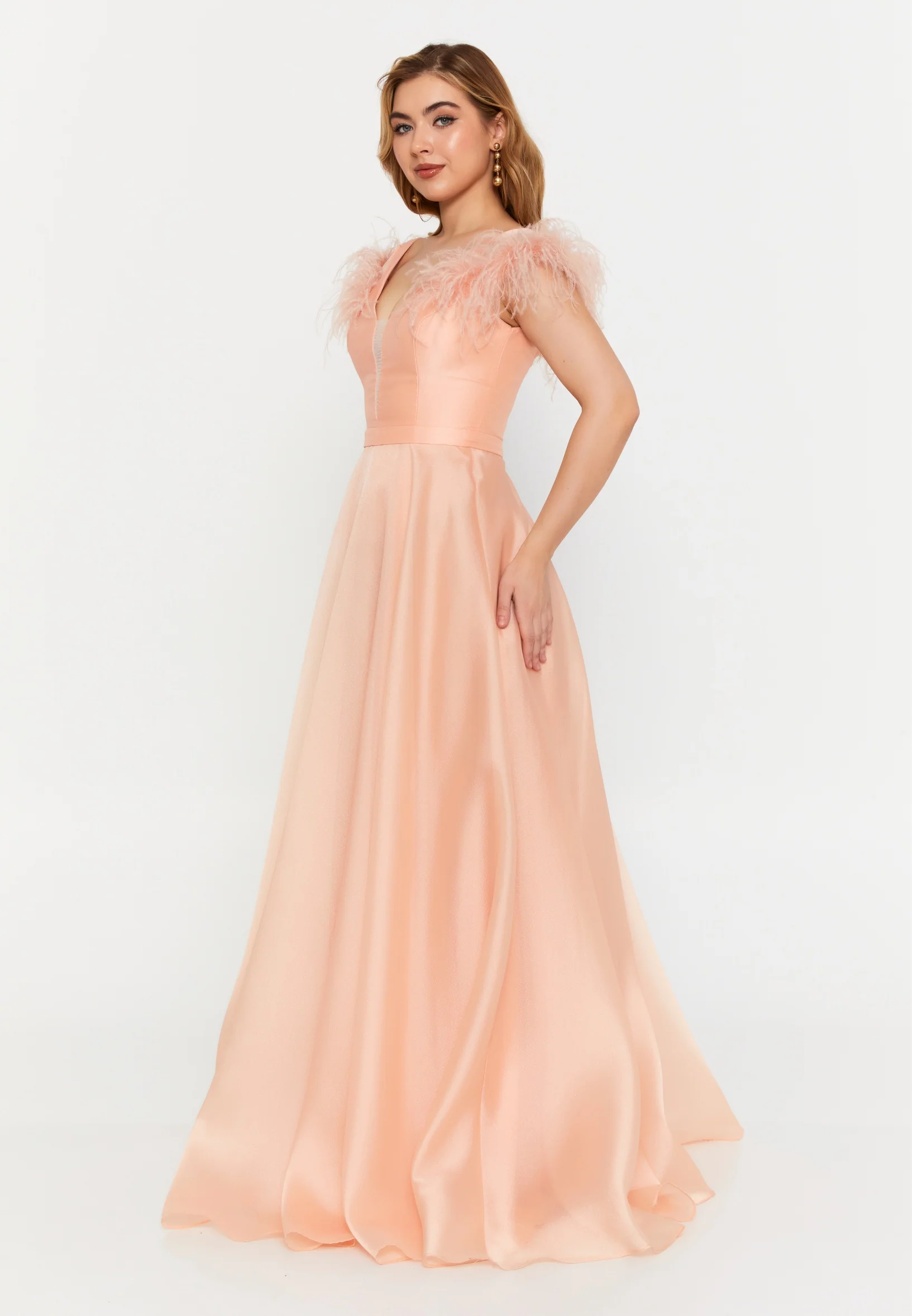 Short Sleeve Maxi Chiffon A - Line Regular Prom Dress frc6376 - Image 19