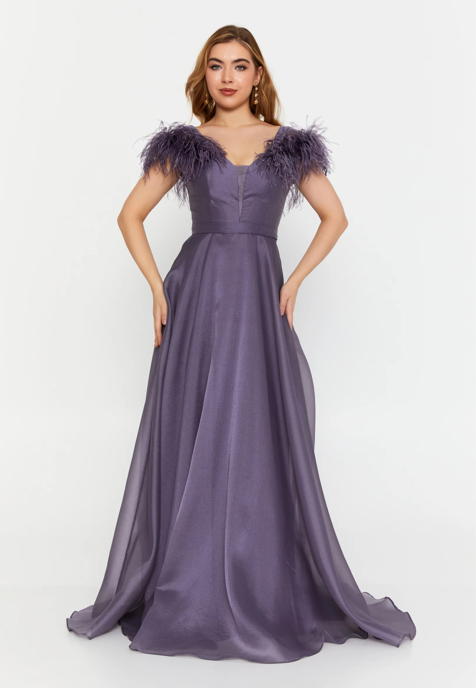 Short Sleeve Maxi Chiffon A - Line Regular Prom Dress frc6376 - Image 5