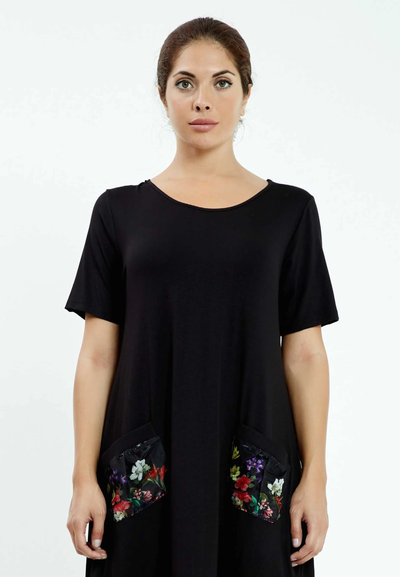 Short Sleeve Maxi Lycra Column Plus Size Casual Dress ayb20y9547 - Image 4