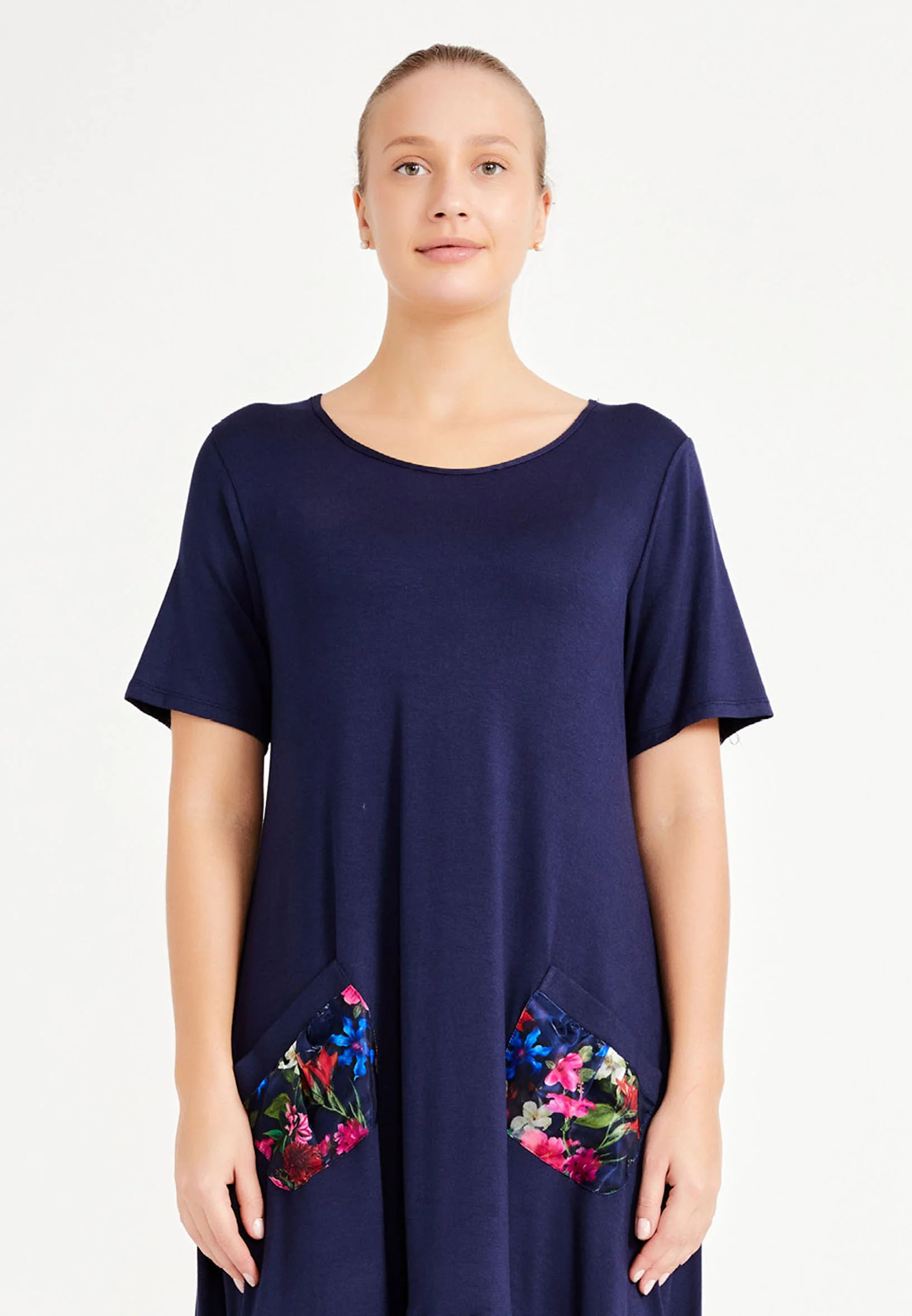 Short Sleeve Maxi Lycra Column Plus Size Casual Dress ayb20y9547 - Image 8