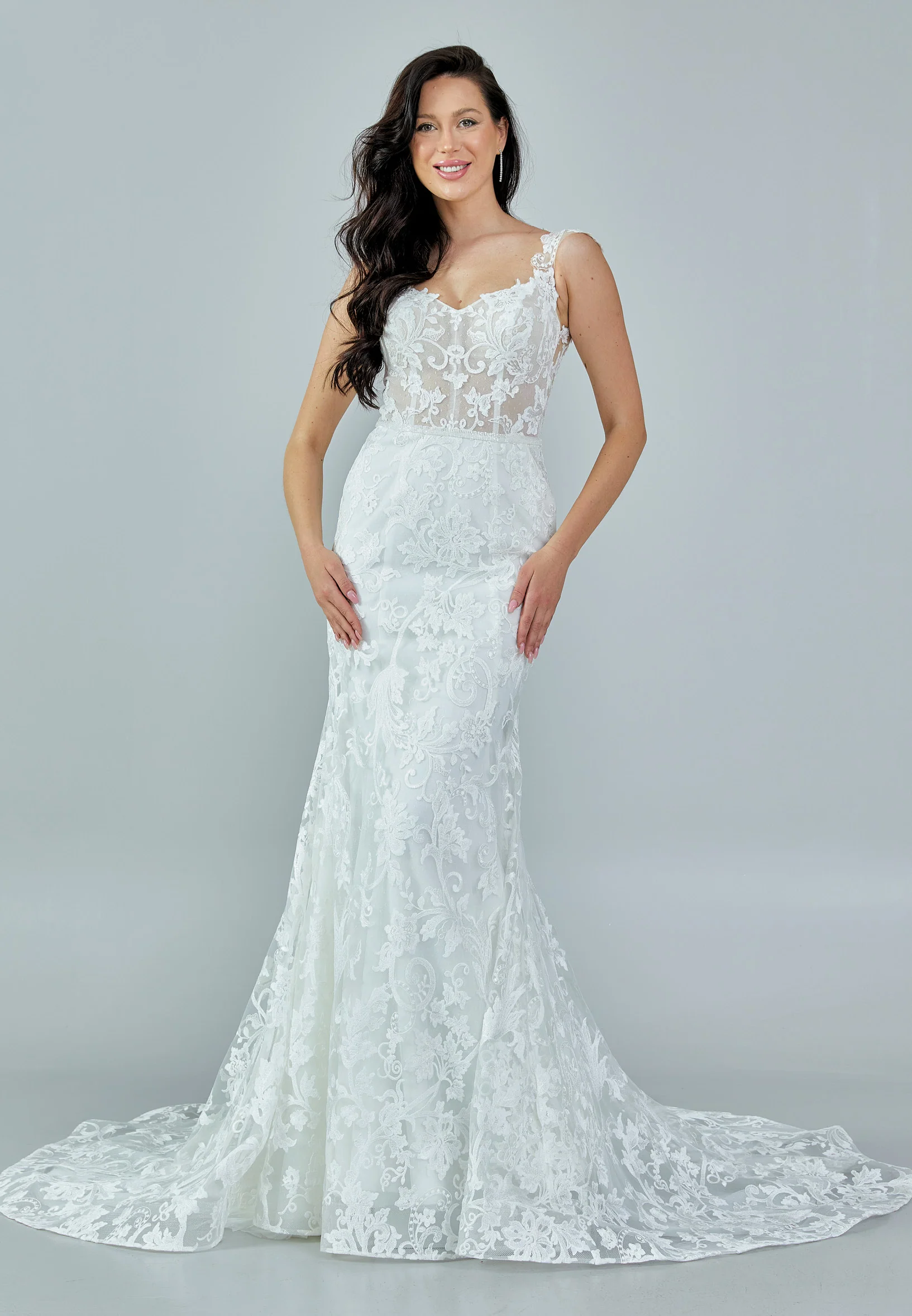 Short Sleeve Maxi Tulle Regular Wedding Dress rlb1655