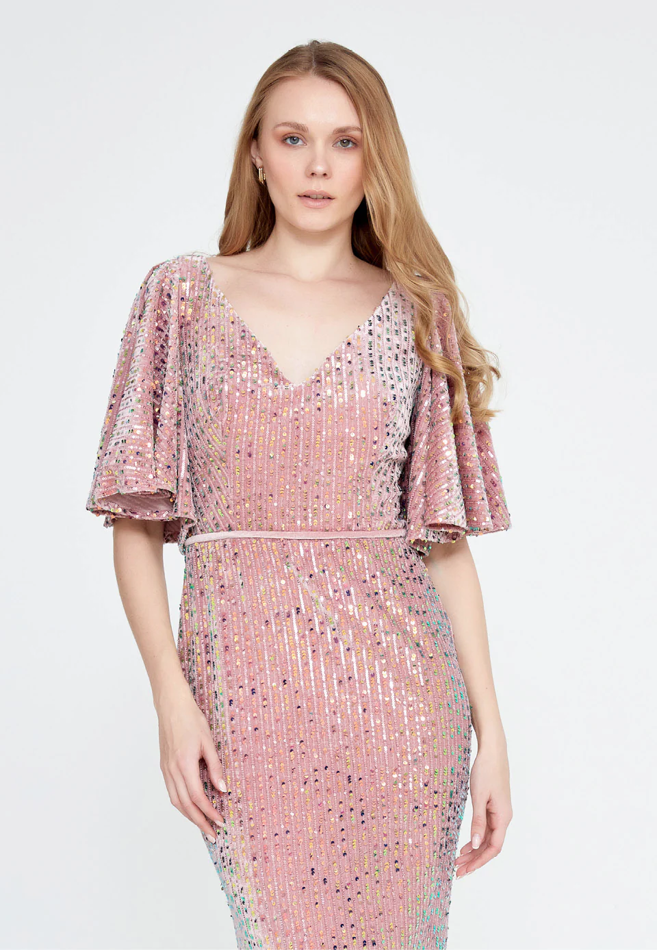 Short Sleeve Maxi Velvet Mermaid Regular Wedding Guest Dress ron9000 - Image 20