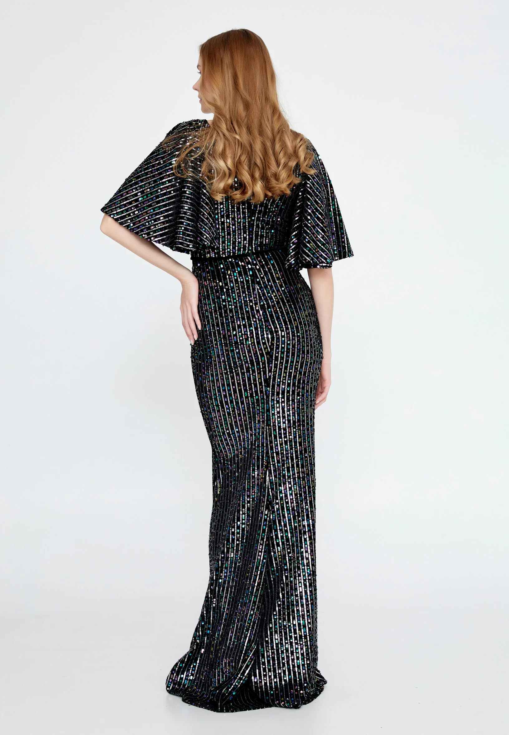 Short Sleeve Maxi Velvet Mermaid Regular Wedding Guest Dress ron9000 - Image 26