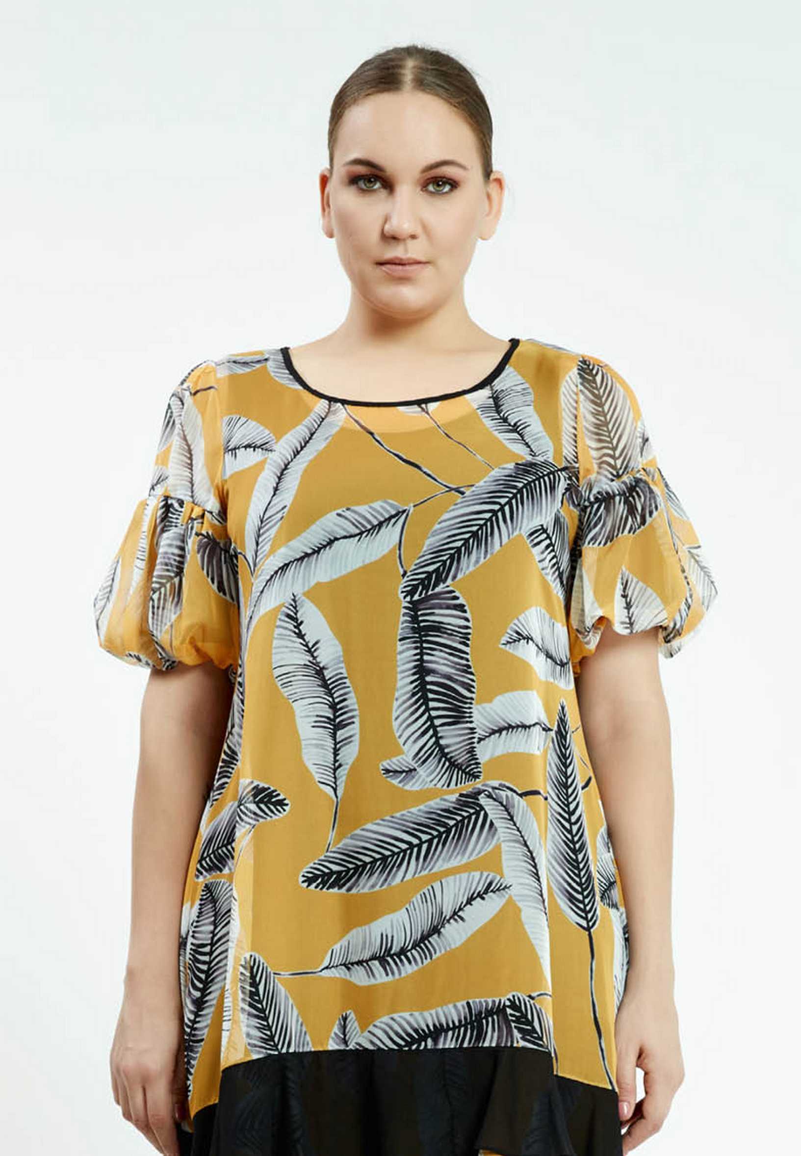 Short Sleeve Midi Chiffon Column Plus Size Casual Dress ayb20y9500 - Image 12