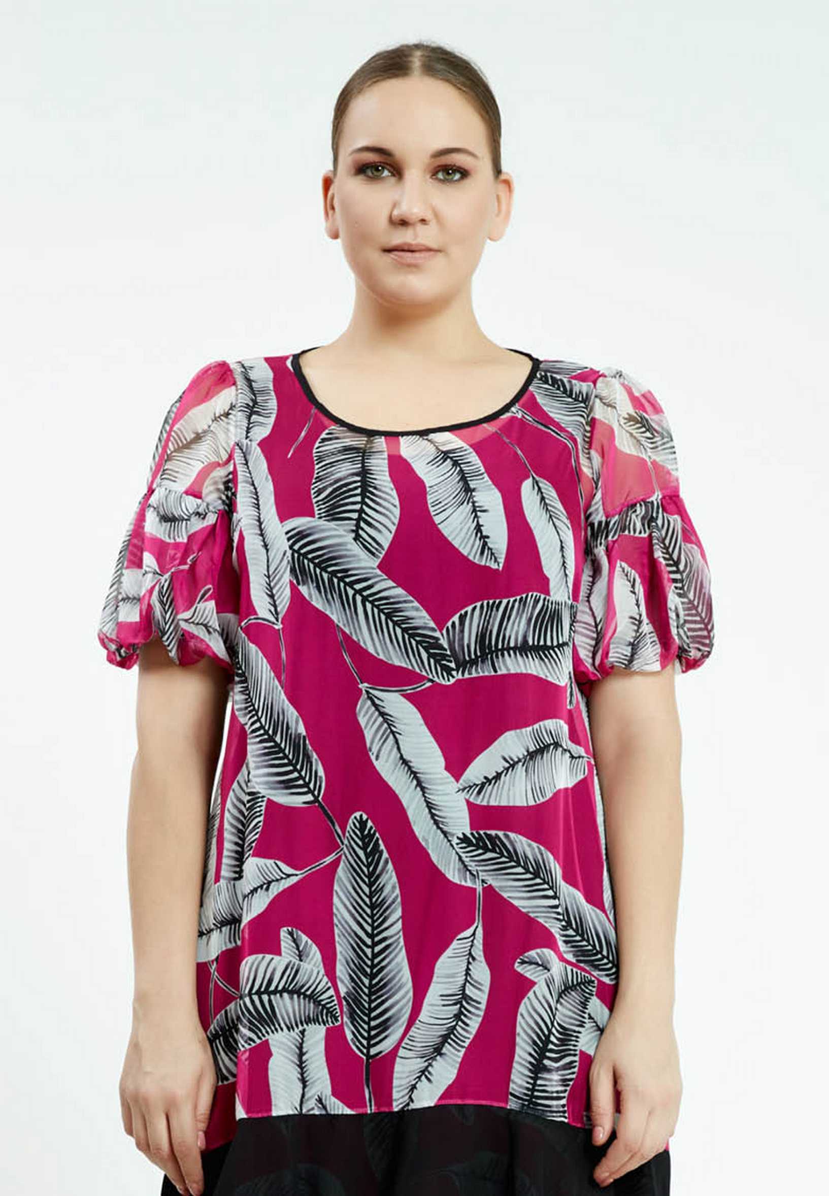 Short Sleeve Midi Chiffon Column Plus Size Casual Dress ayb20y9500 - Image 4