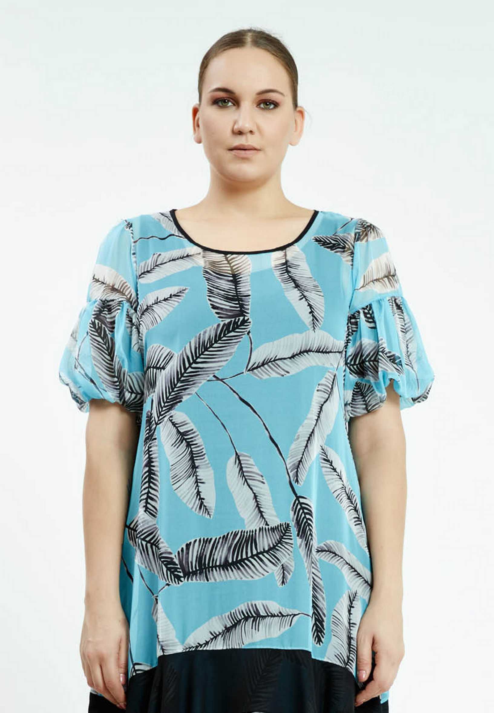 Short Sleeve Midi Chiffon Column Plus Size Casual Dress ayb20y9500 - Image 8