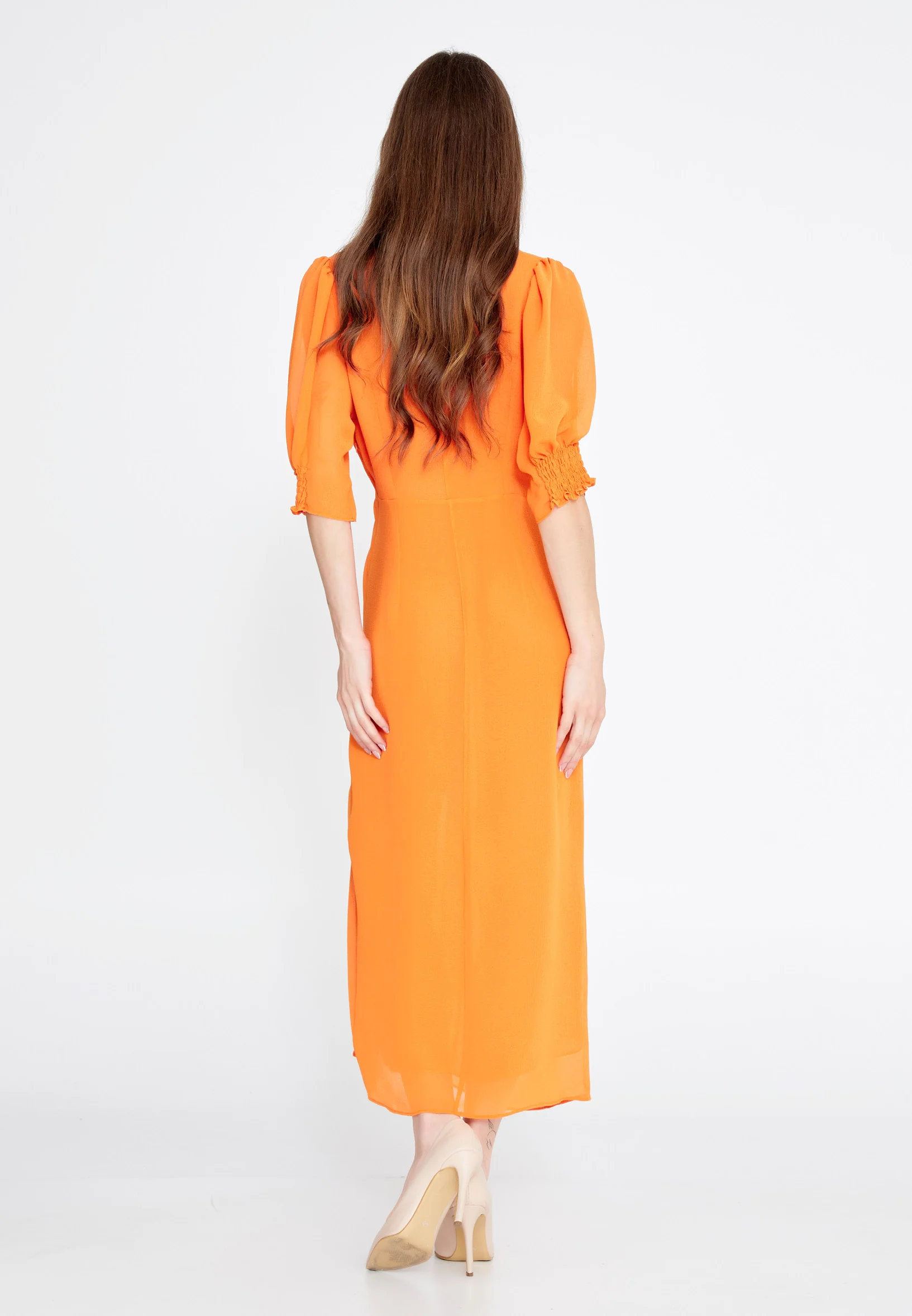 Short Sleeve Midi Chiffon Column Regular Casual Dress ber23y5107 - Image 2