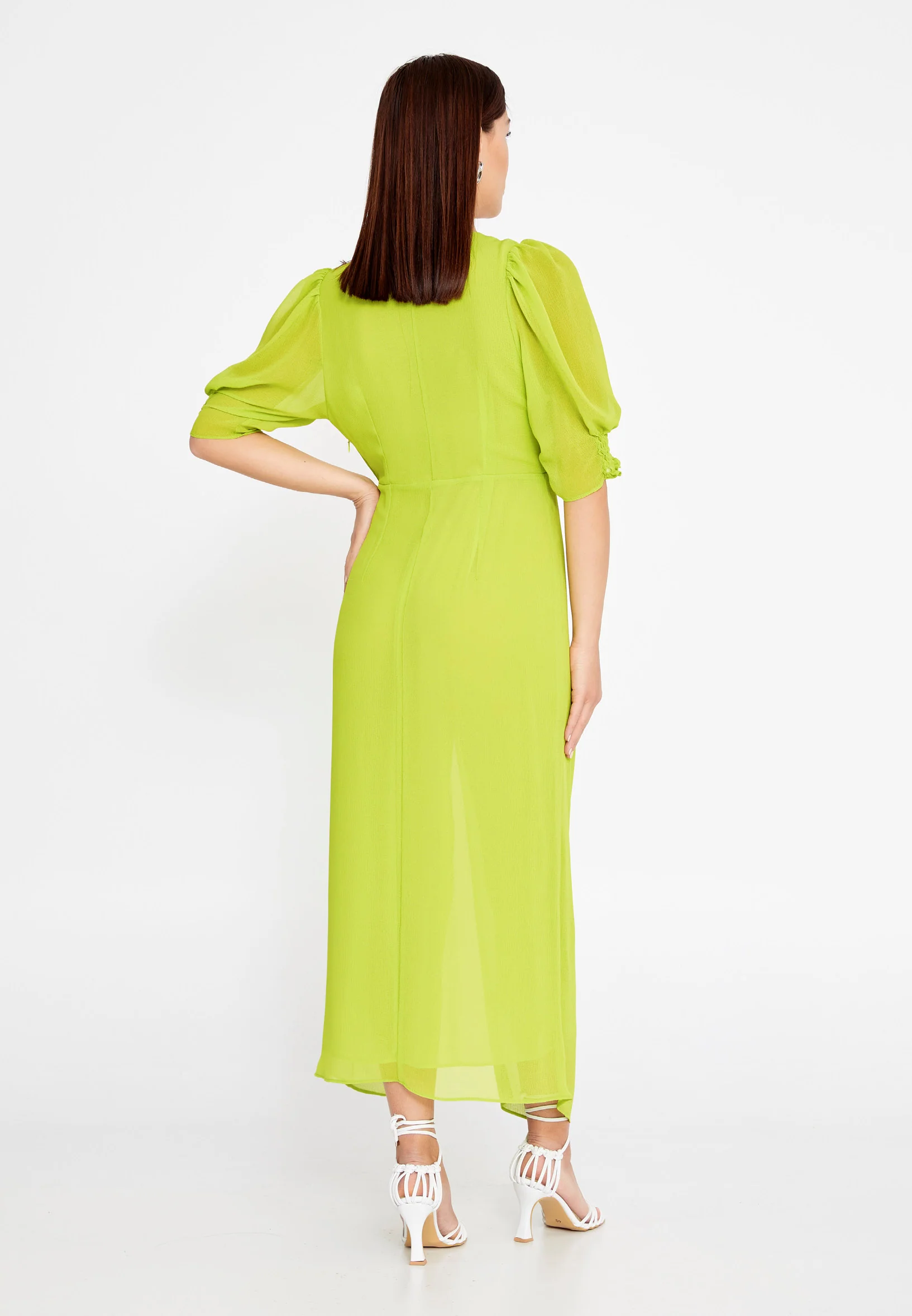 Short Sleeve Midi Chiffon Column Regular Casual Dress ber23y5107 - Image 6