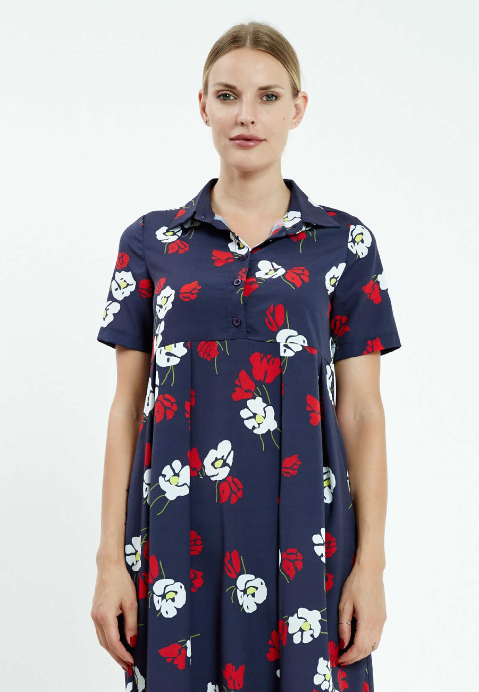 Short Sleeve Midi Chiffon Column Regular Casual Dress bov250 - Image 4