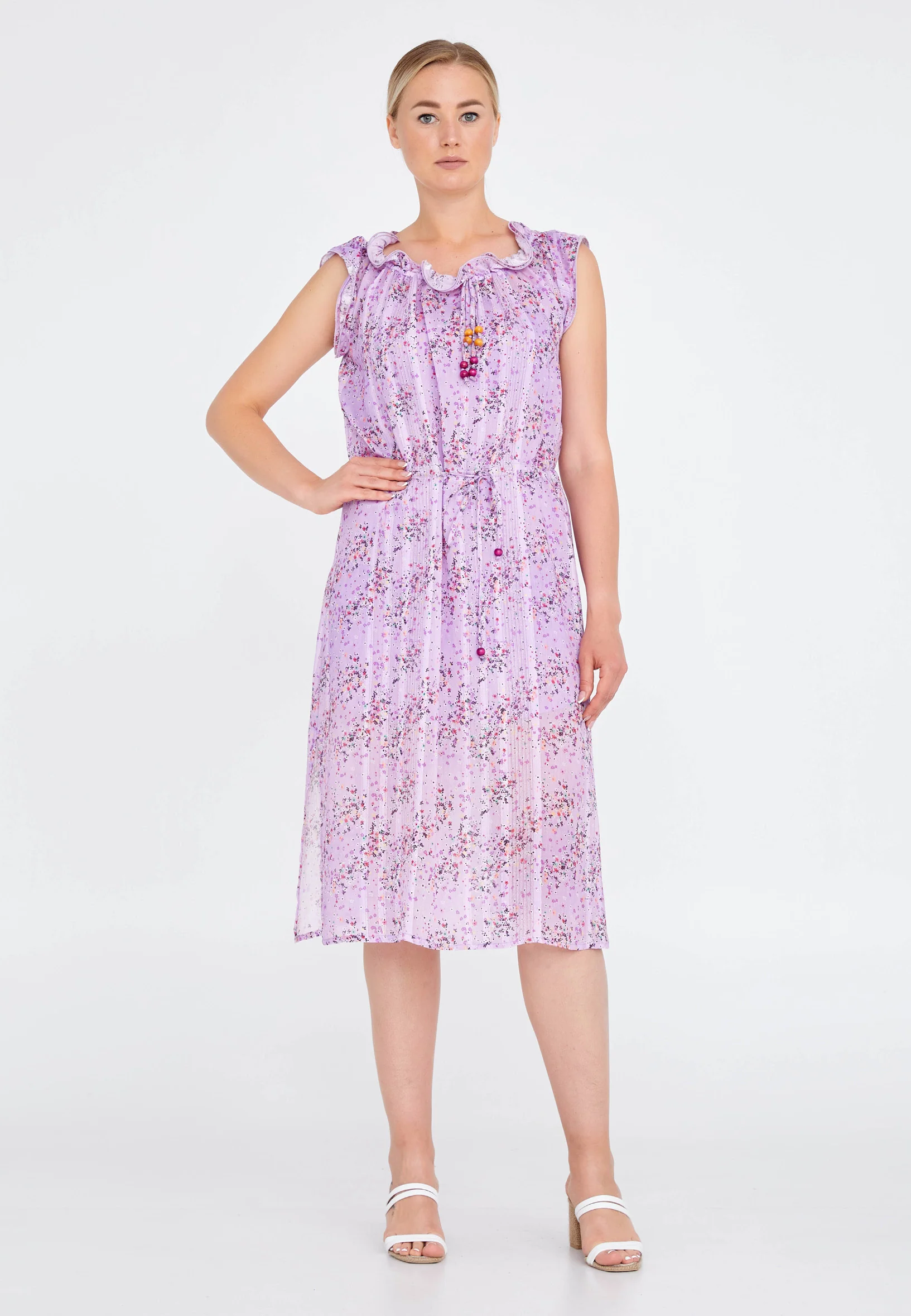 Short Sleeve Midi Chiffon Column Regular Casual Dress qmlqe54 - Image 5