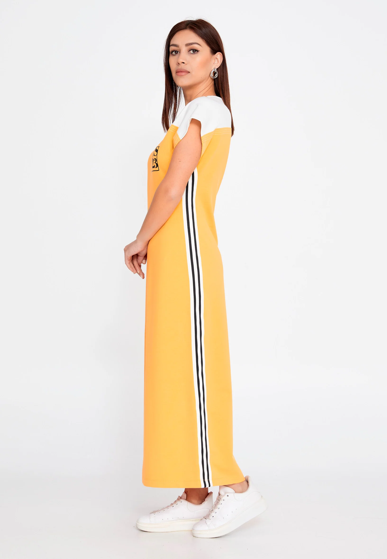 Short Sleeve Midi Cotton Column Regular Casual Dress ber23y5126 - Image 7