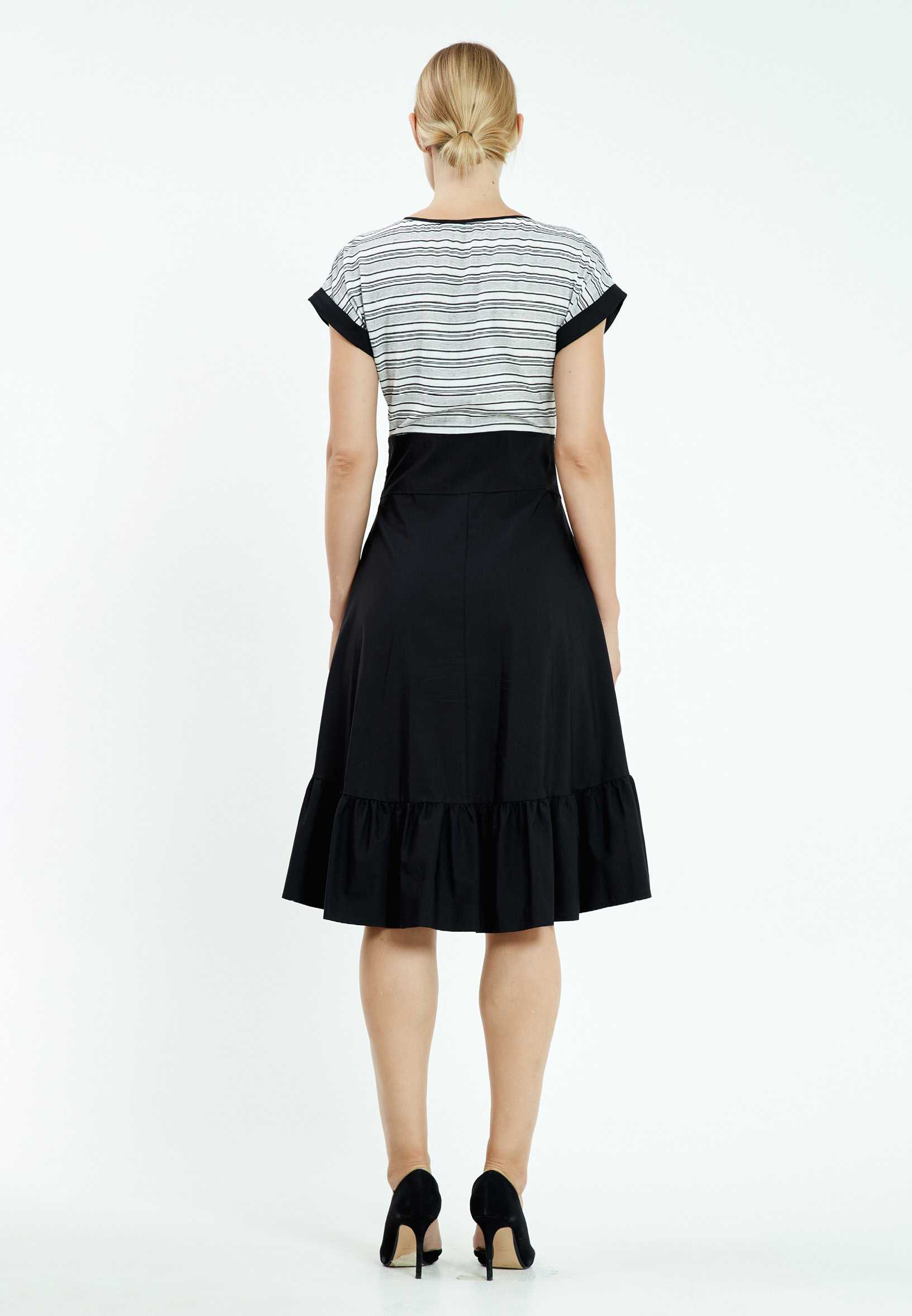 Short Sleeve Midi Crepe A - Line Regular Casual Dress mis18484 - Image 2