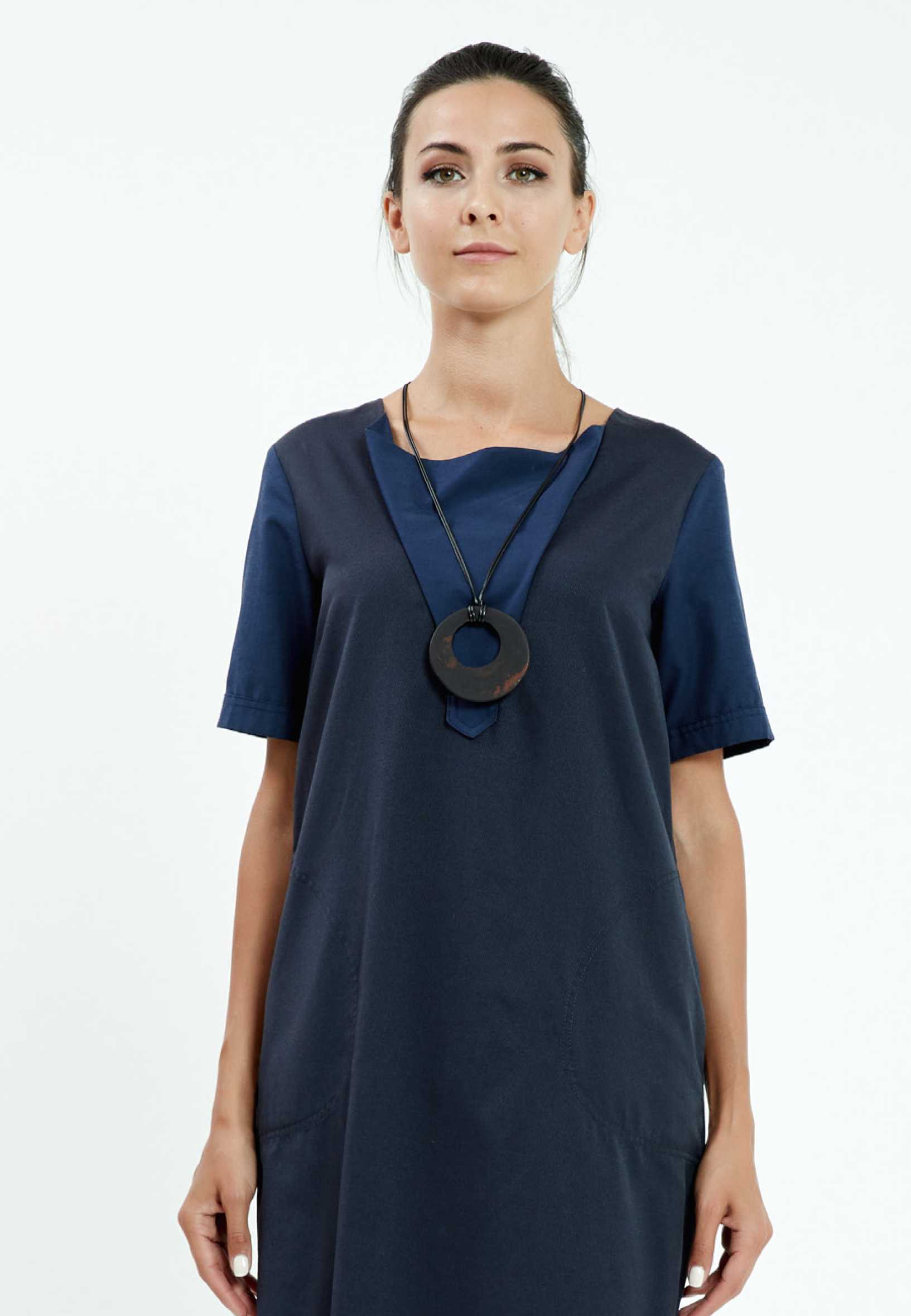 Short Sleeve Midi Crepe Column Regular Casual Dress mis19548 - Image 12