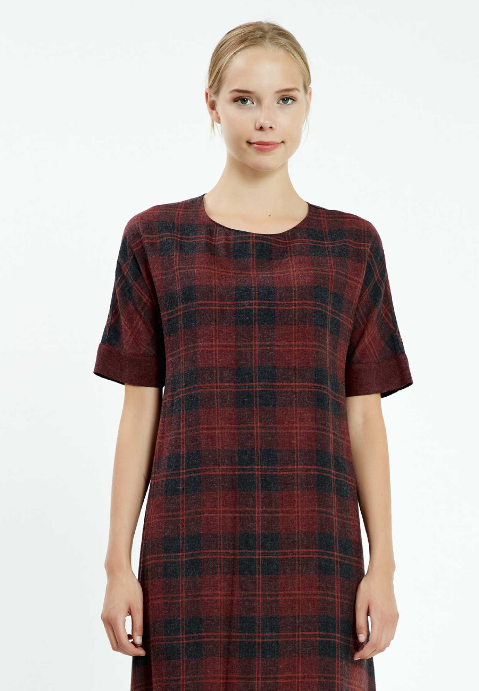 Short Sleeve Midi Crepe Column Regular Casual Dress mis19554 - Image 12