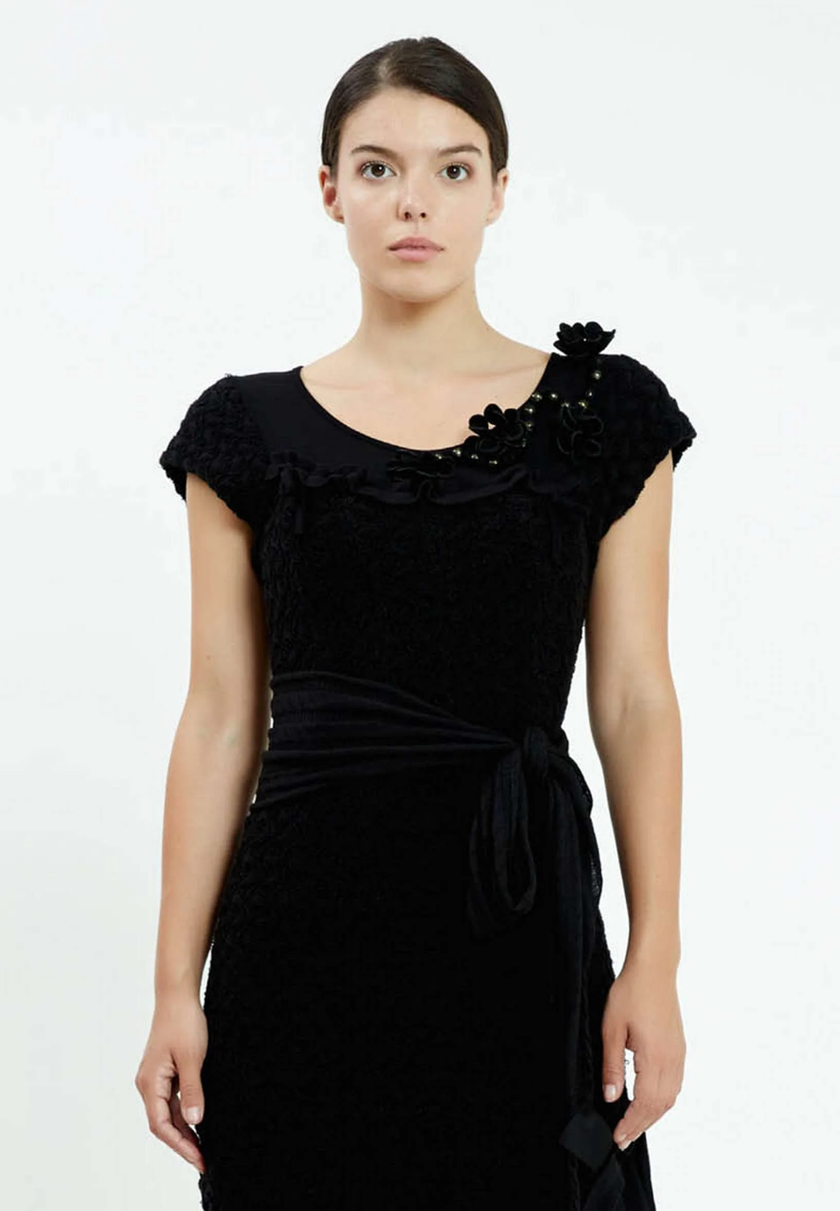 Short Sleeve Midi Knitwear Column Regular Casual Dress ser17061 - Image 4