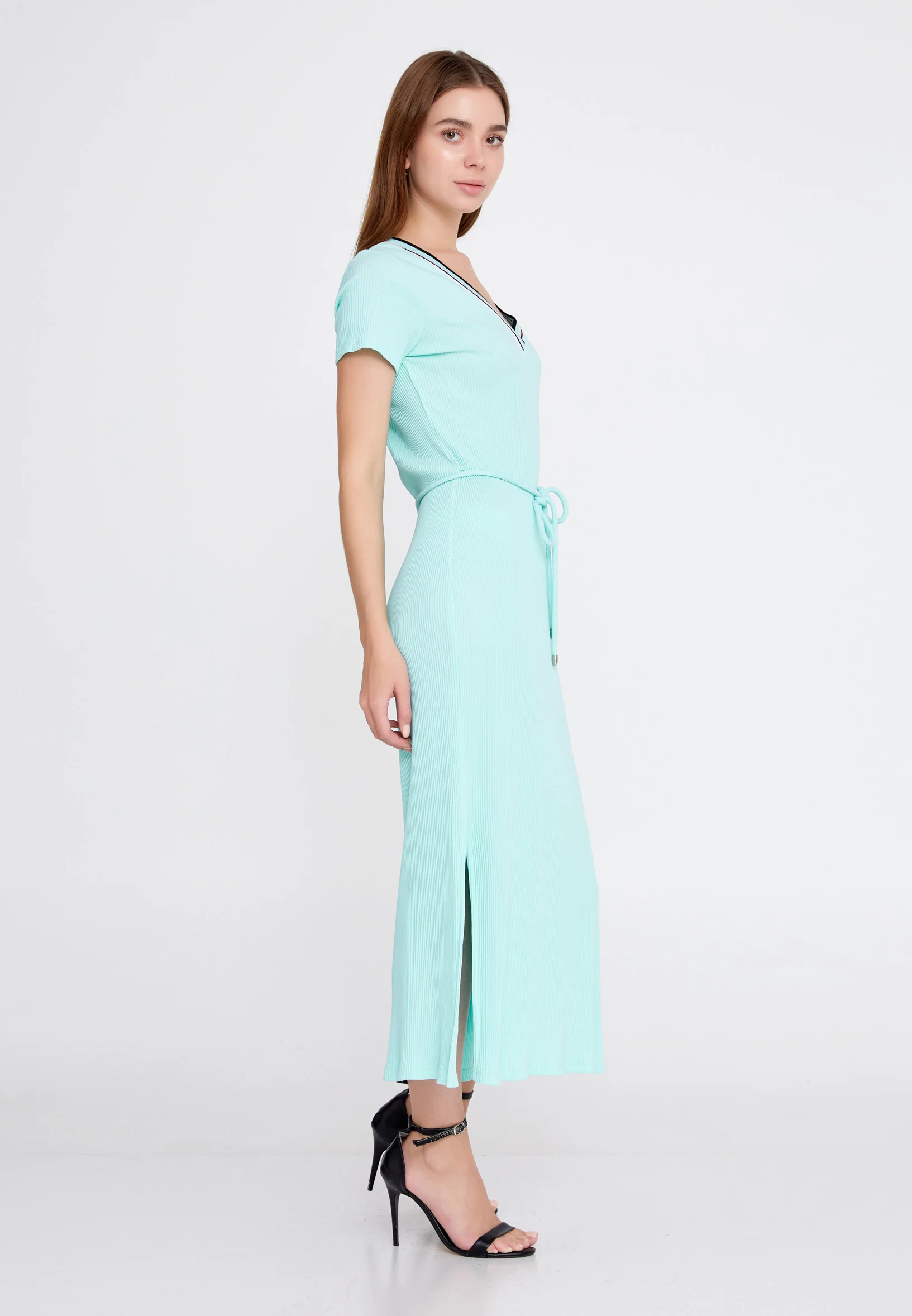 Short Sleeve Midi Lycra Bodycon Regular Casual Dress llc21yle53 - Image 3