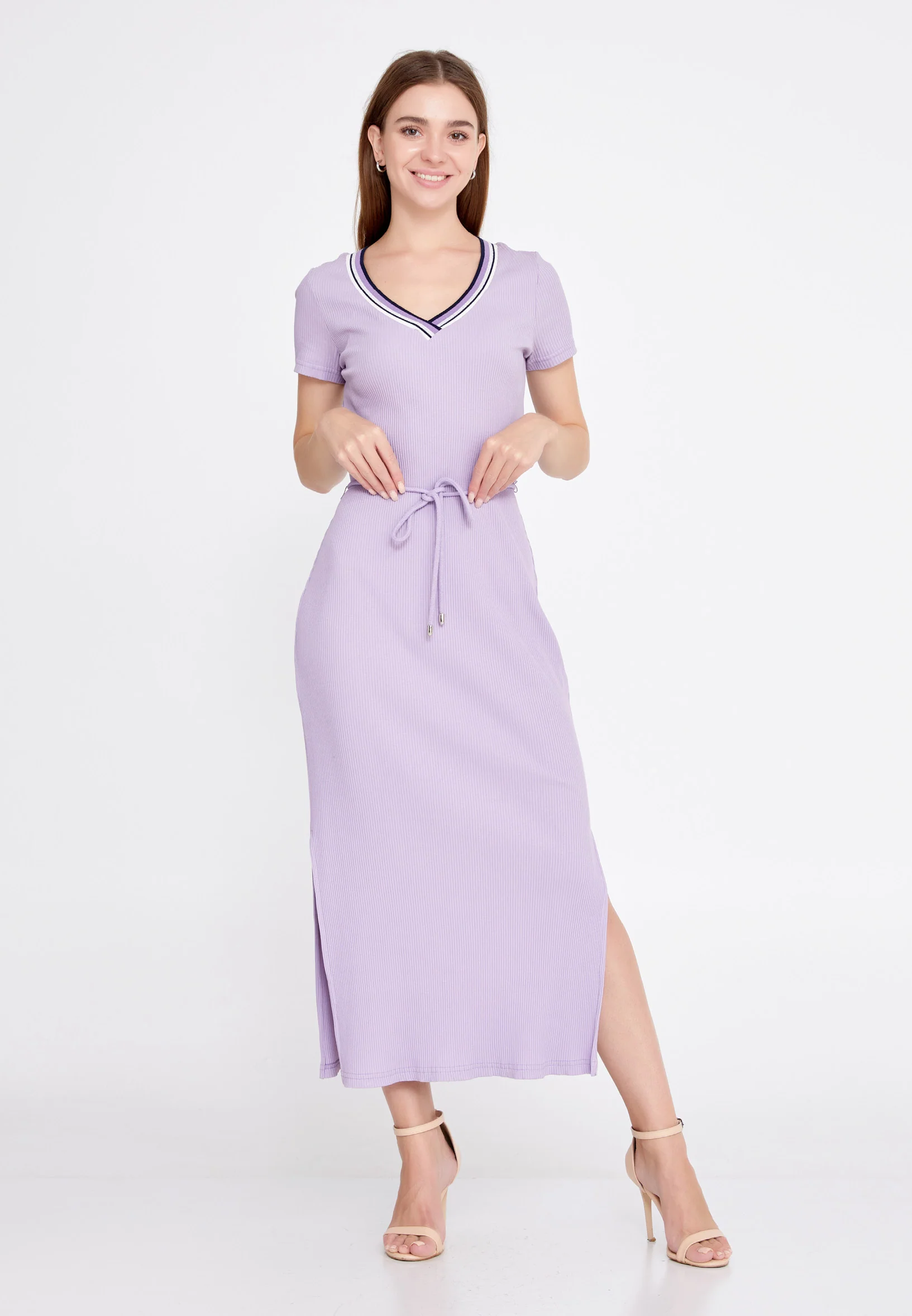 Short Sleeve Midi Lycra Bodycon Regular Casual Dress llc21yle53 - Image 5