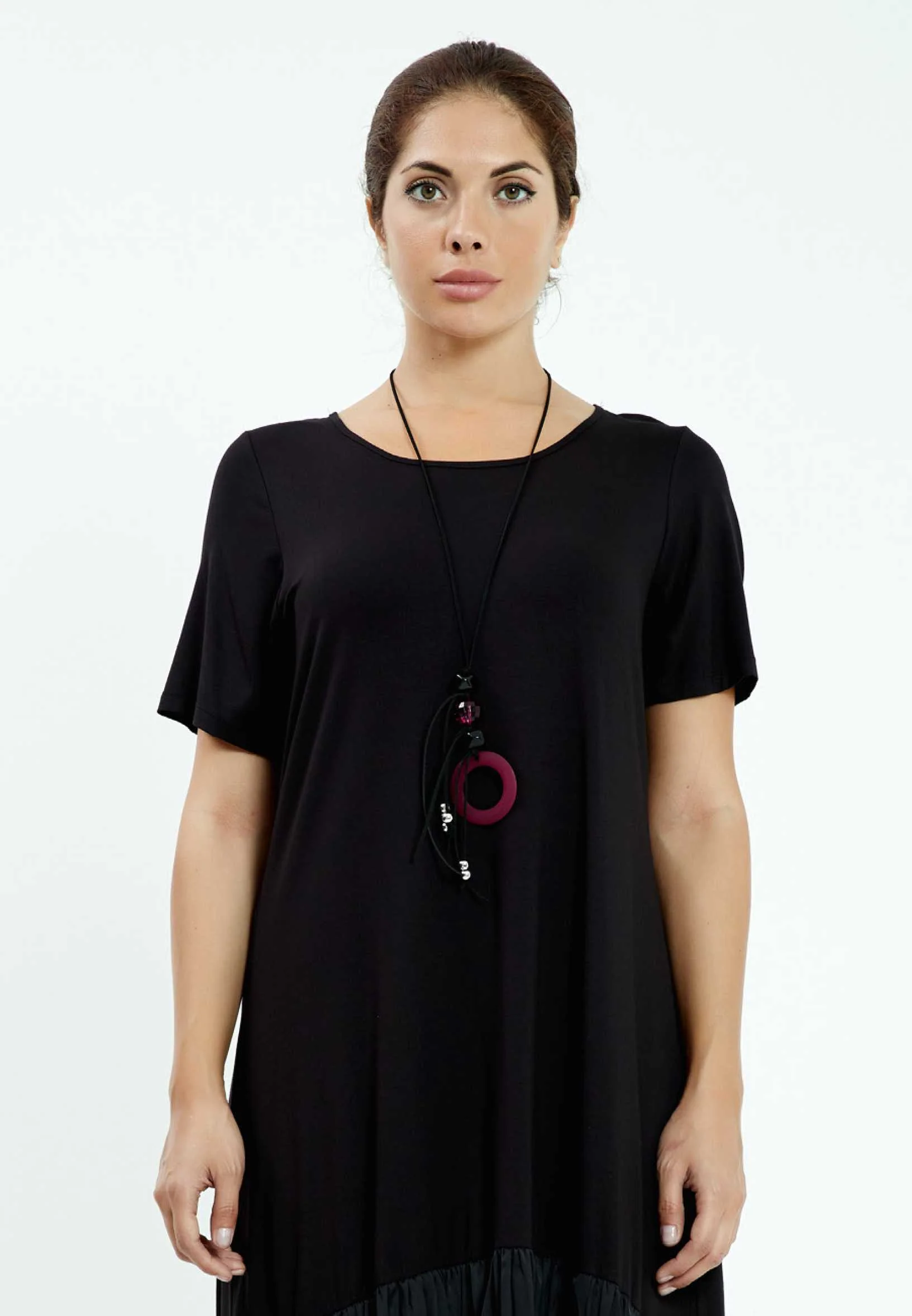 Short Sleeve Midi Lycra Column Plus Size Casual Dress ayb20y9558 - Image 4