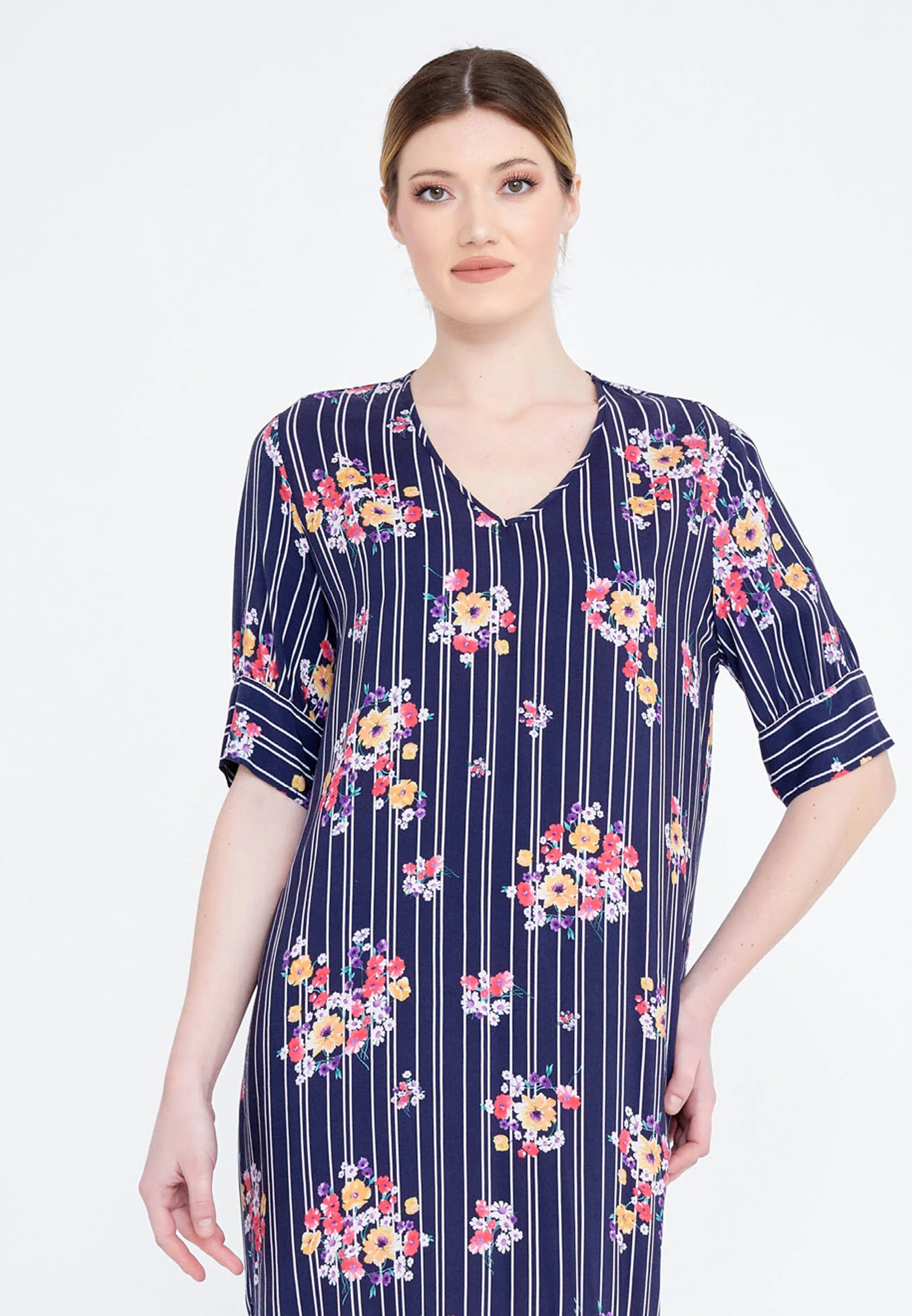Short Sleeve Midi Lycra Column Regular Casual Dress faiu36451 - Image 4