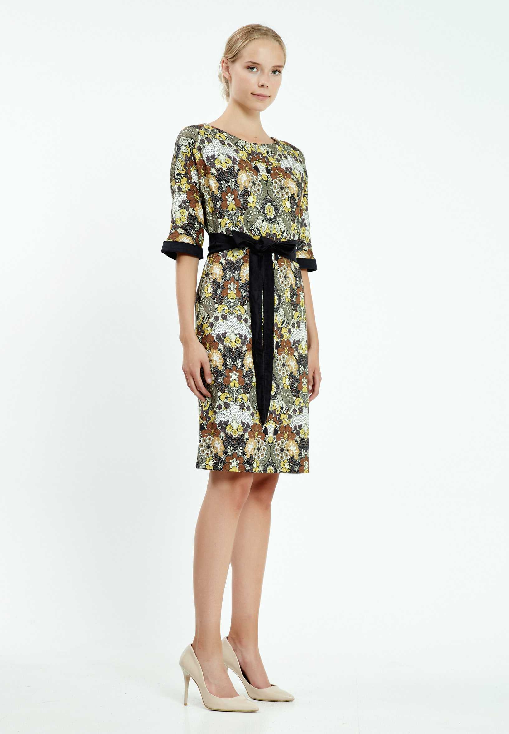 Short Sleeve Midi Lycra Column Regular Casual Dress mis17047 - Image 3