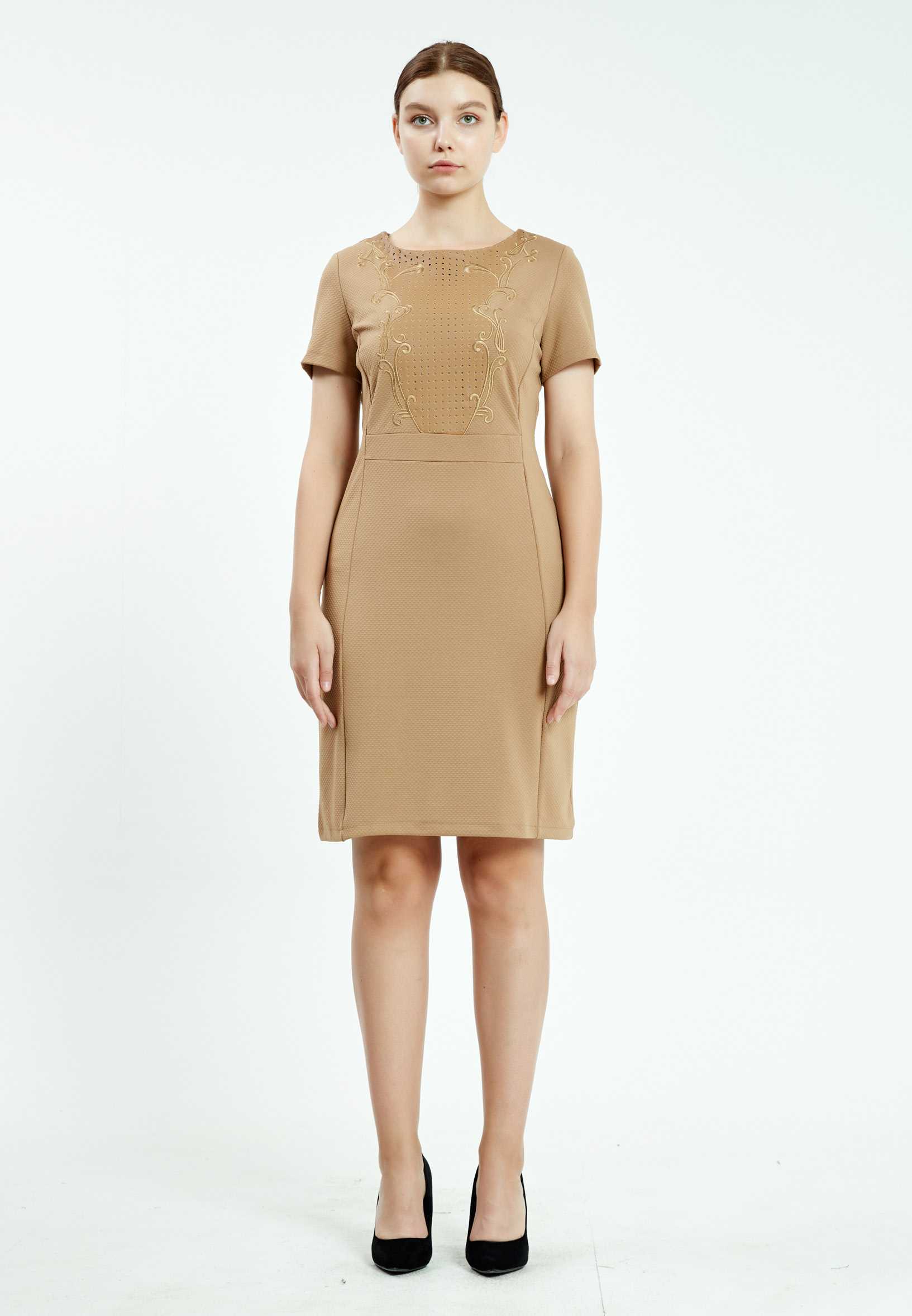 Short Sleeve Midi Lycra Column Regular Casual Dress ser18271